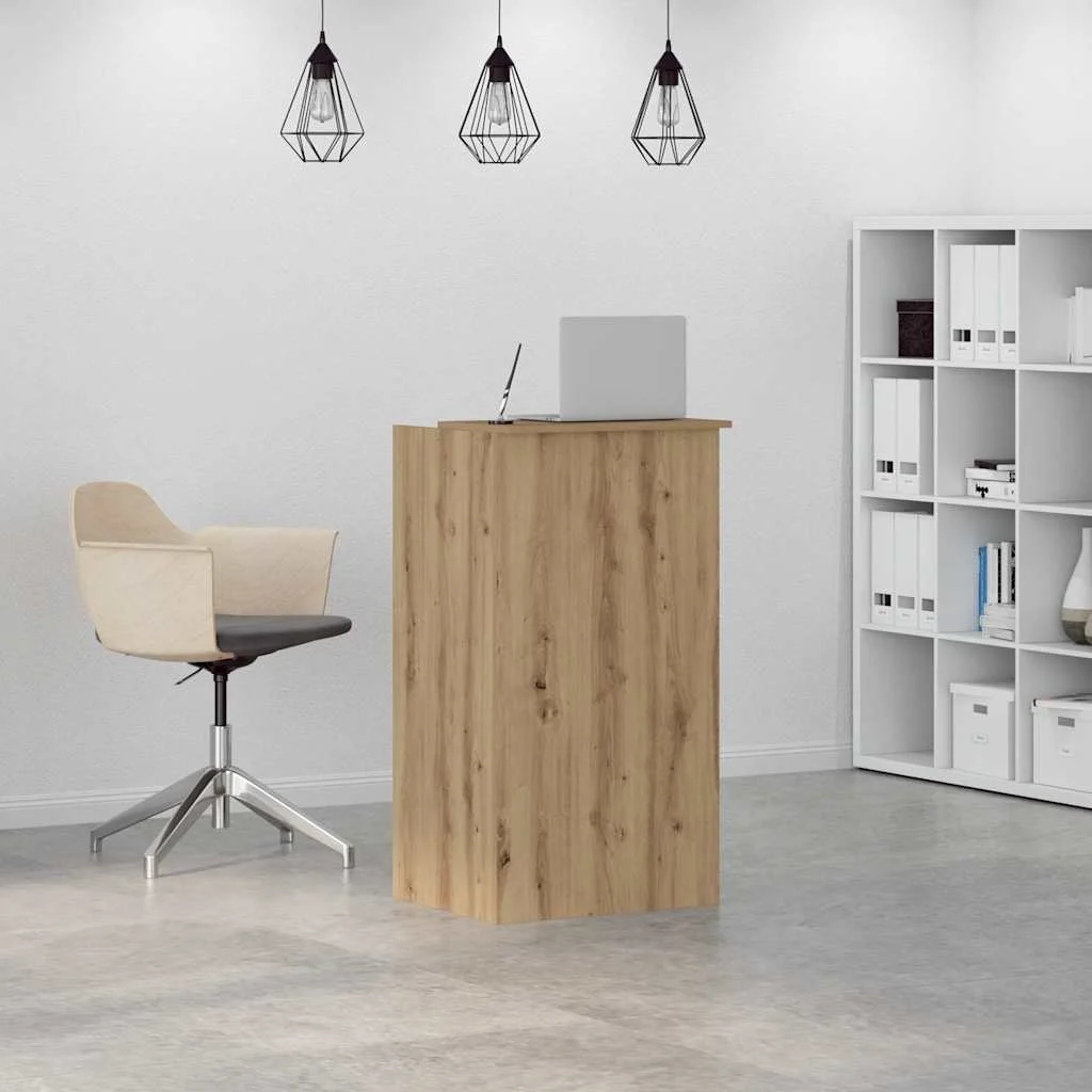Bureau réception 55 x 50 x 103,5 cm chêne artisanal bois d'ingénierie – vue de détail