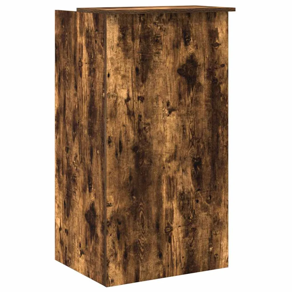 Bureau de réception 55 x 50 x 103,5 cm chêne fumé bois d'ingénierie – vue de dos
