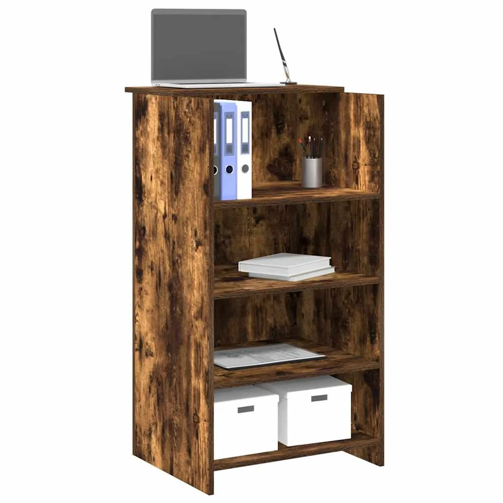 Bureau de réception 55 x 50 x 103,5 cm chêne fumé bois d'ingénierie – vue d’ensemble