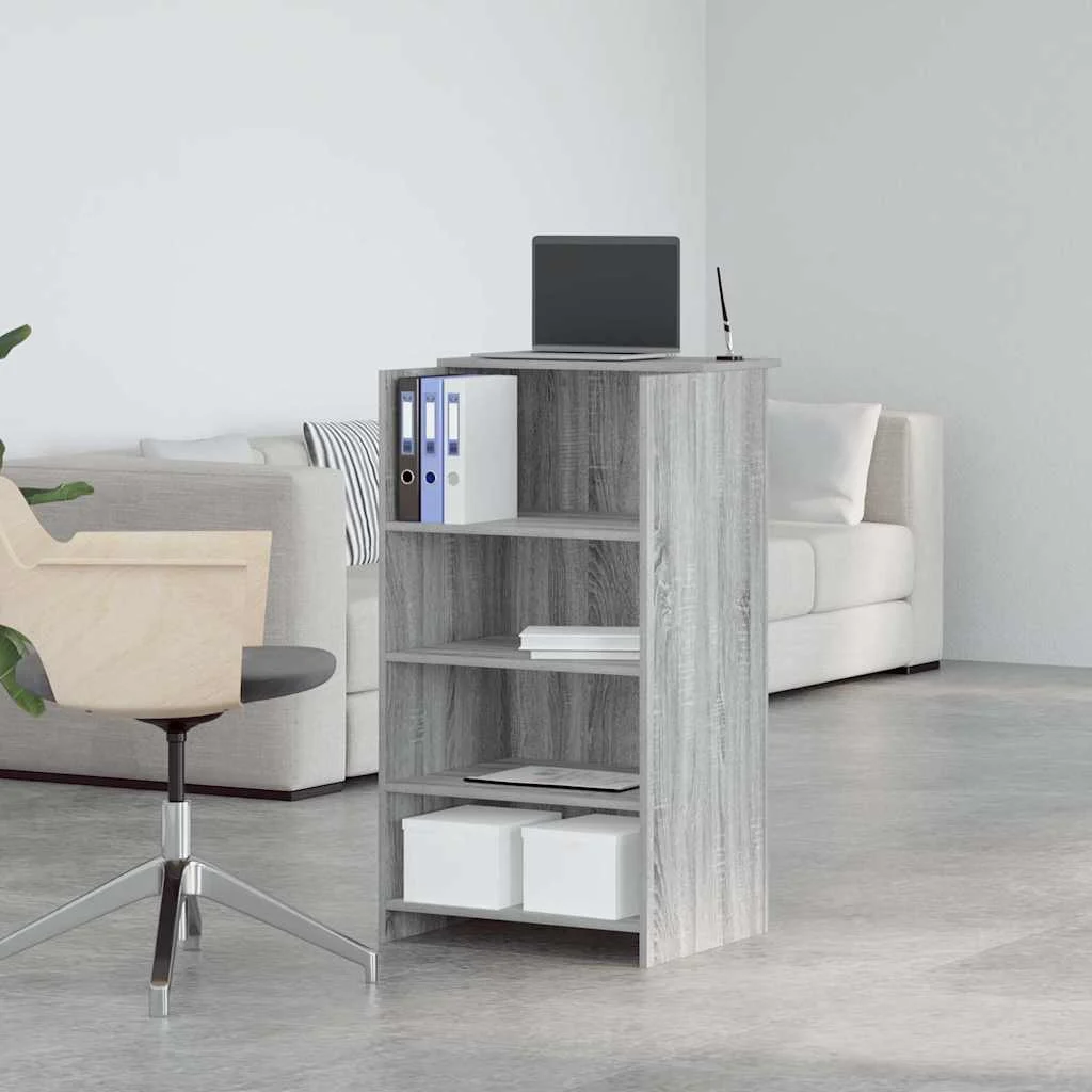 Bureau de réception 55 x 50 x 103,5 cm sonoma gris bois d'ingénierie – vue en situation