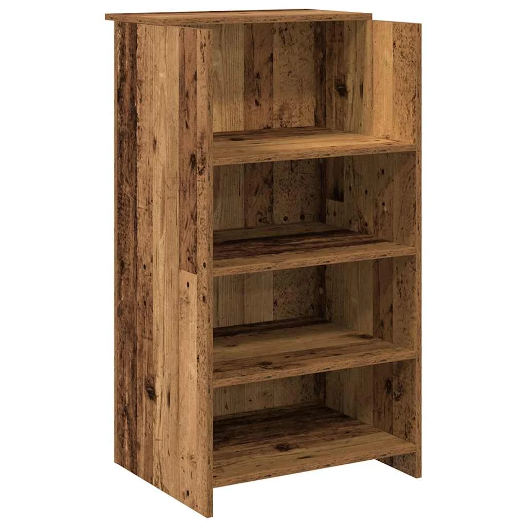 Bureau de réception 55 x 50 x 103,5 cm vieux bois bois d'ingénierie – vue de côté