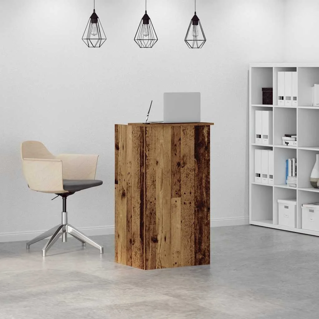 Bureau de réception 55 x 50 x 103,5 cm vieux bois bois d'ingénierie – vue de détail