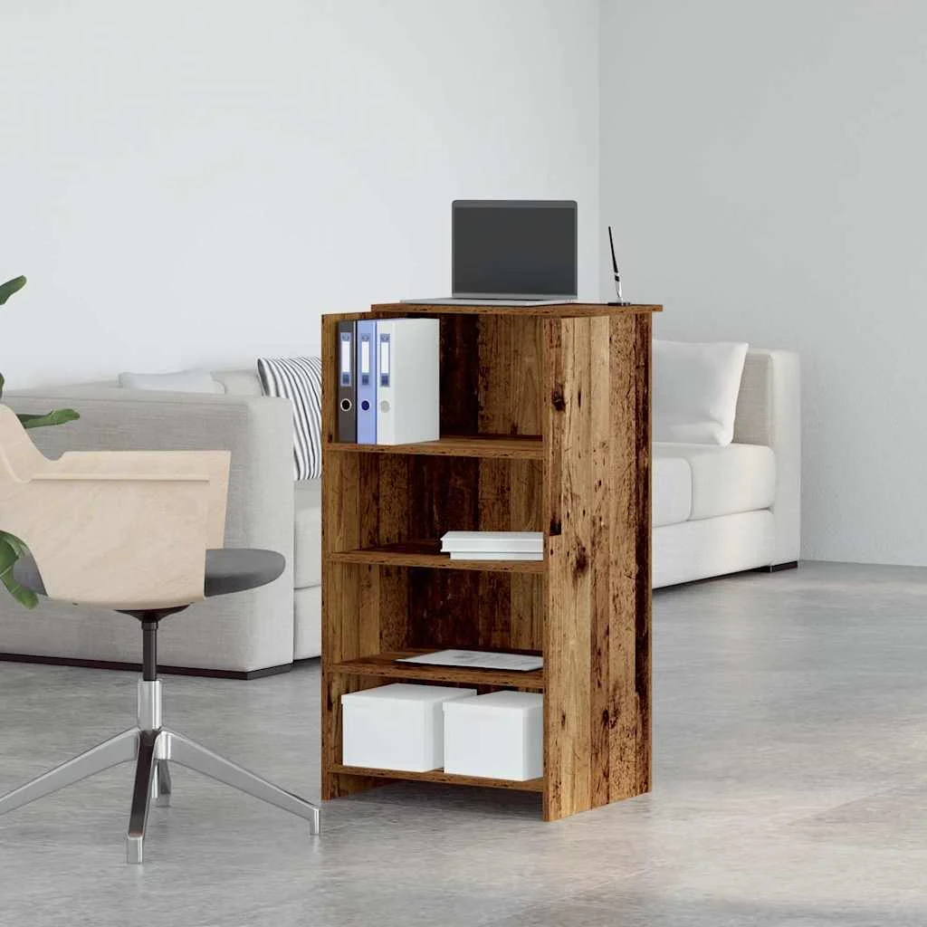 Bureau de réception 55 x 50 x 103,5 cm vieux bois bois d'ingénierie – vue en situation