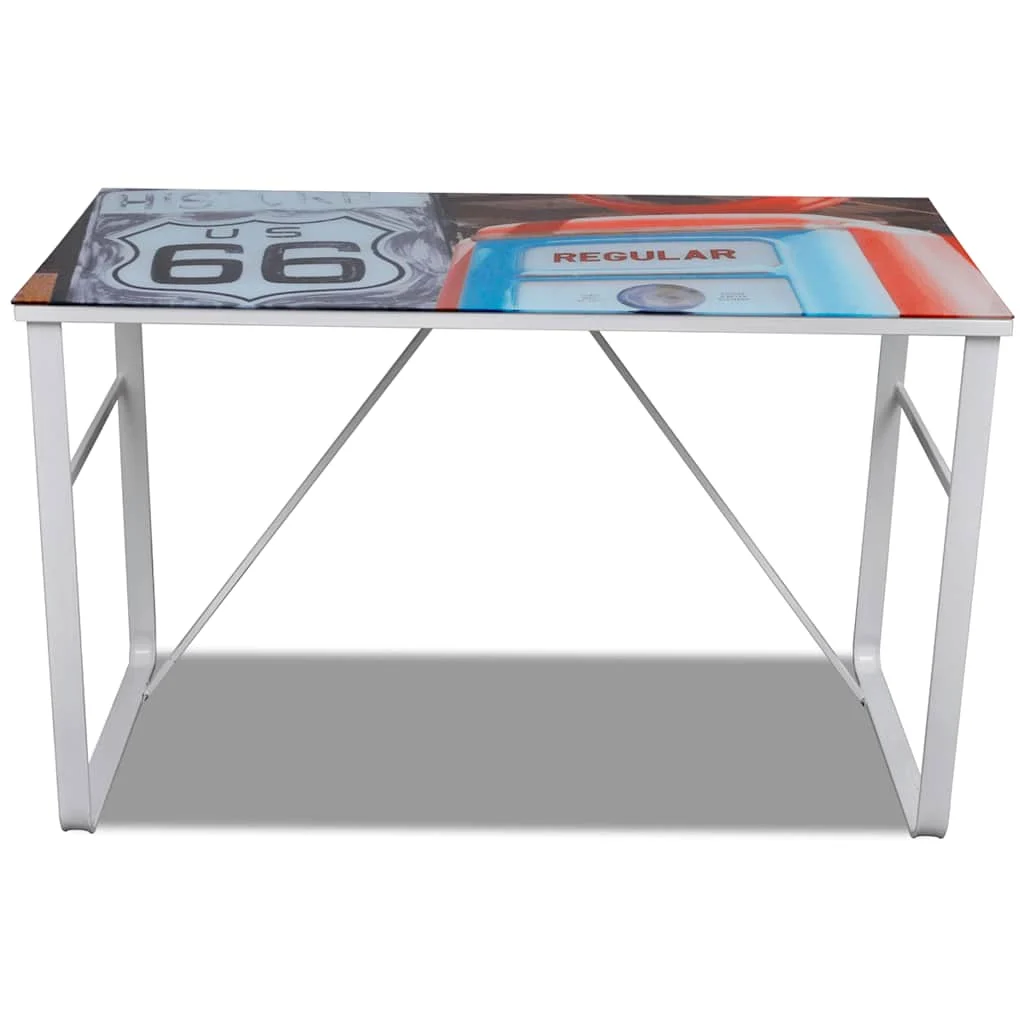 Bureau rectangulaire unique 120 x 60 x 75 cm multicolore fer – vue de détail