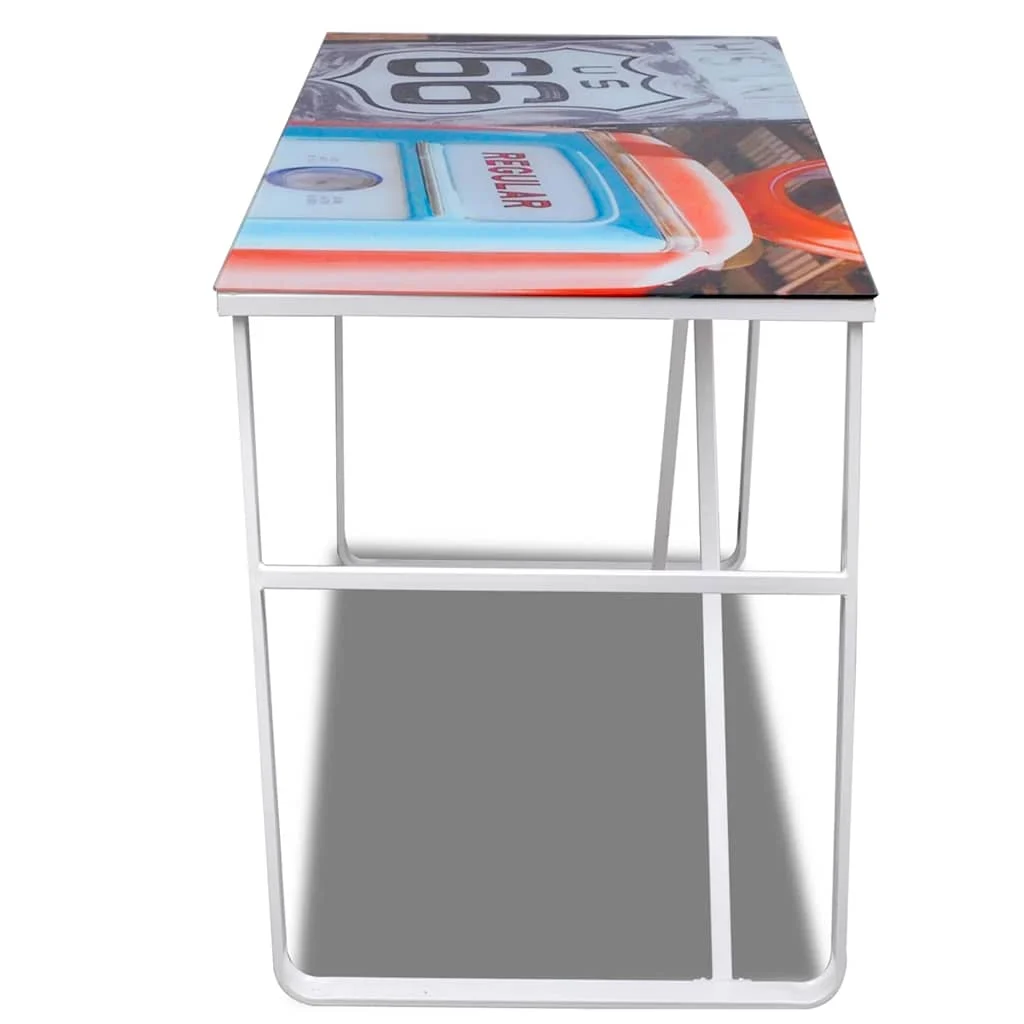 Bureau rectangulaire unique 120 x 60 x 75 cm multicolore fer – vue en situation