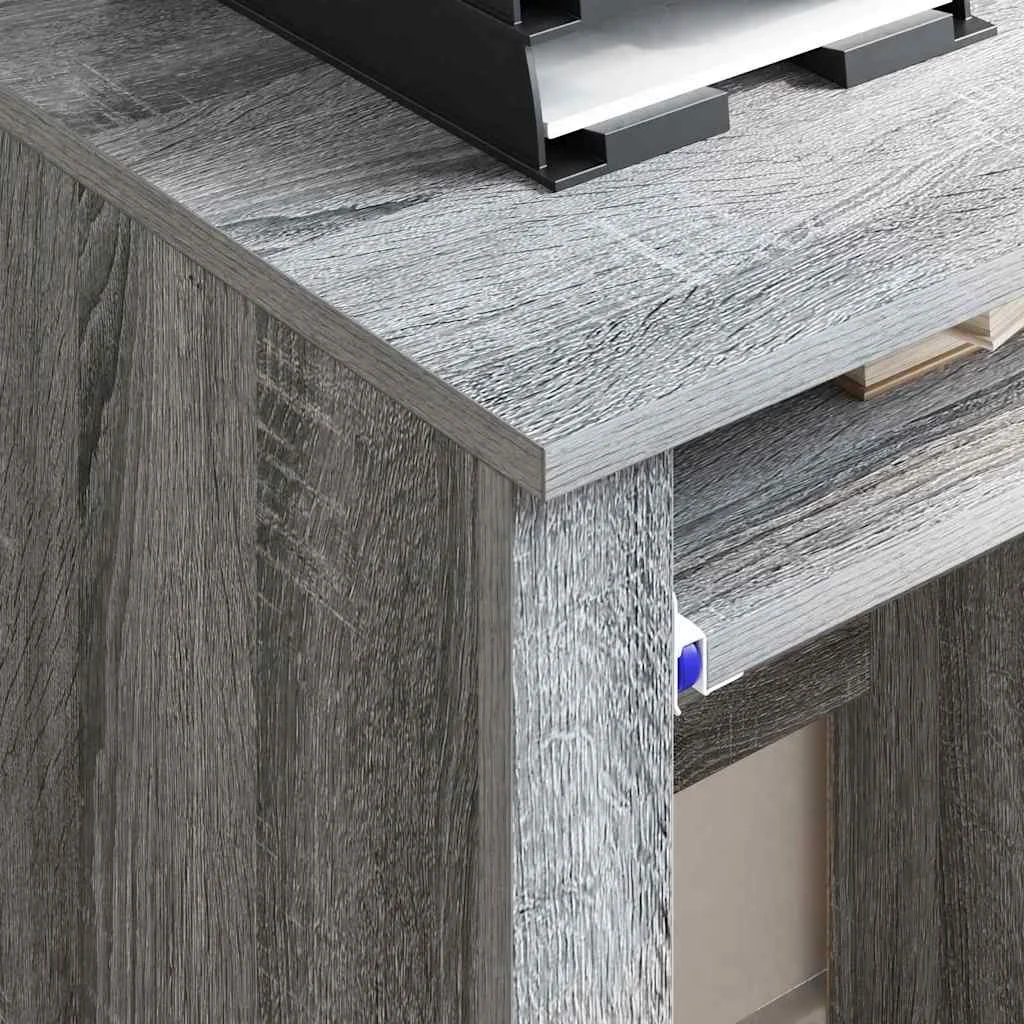 Bureau avec roues 91 x 50 x 77 cm sonoma gris bois d'ingénierie – vue en situation