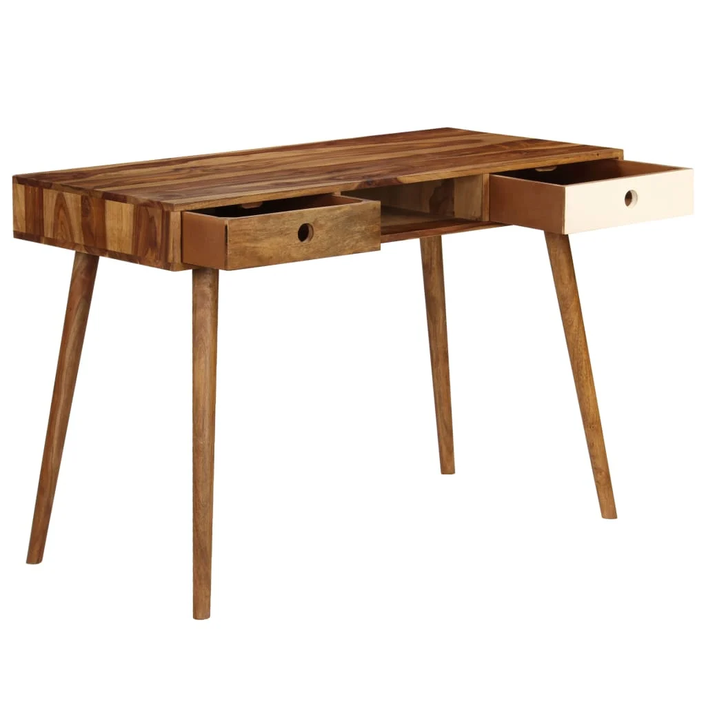 Bureau de Sesham 110 x 55 x 76 cm brun bois massif – vue en situation
