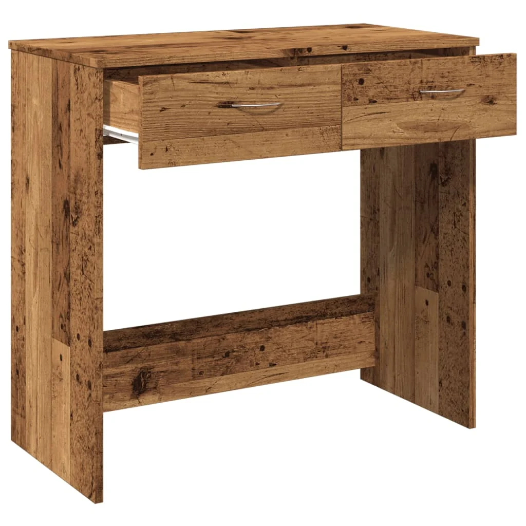 Bureau style 80 x 40 x 75 cm vieux bois bois d'ingénierie – vue de dessus