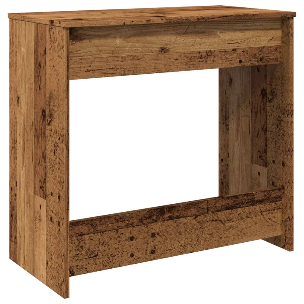 Bureau style 80 x 40 x 75 cm vieux bois bois d'ingénierie – vue de dos