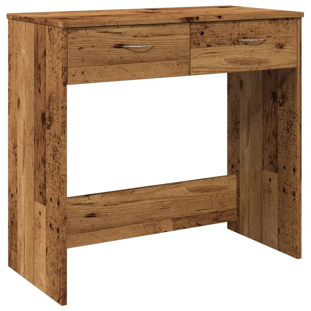 Bureau style 80 x 40 x 75 cm vieux bois bois d'ingénierie – vue de côté