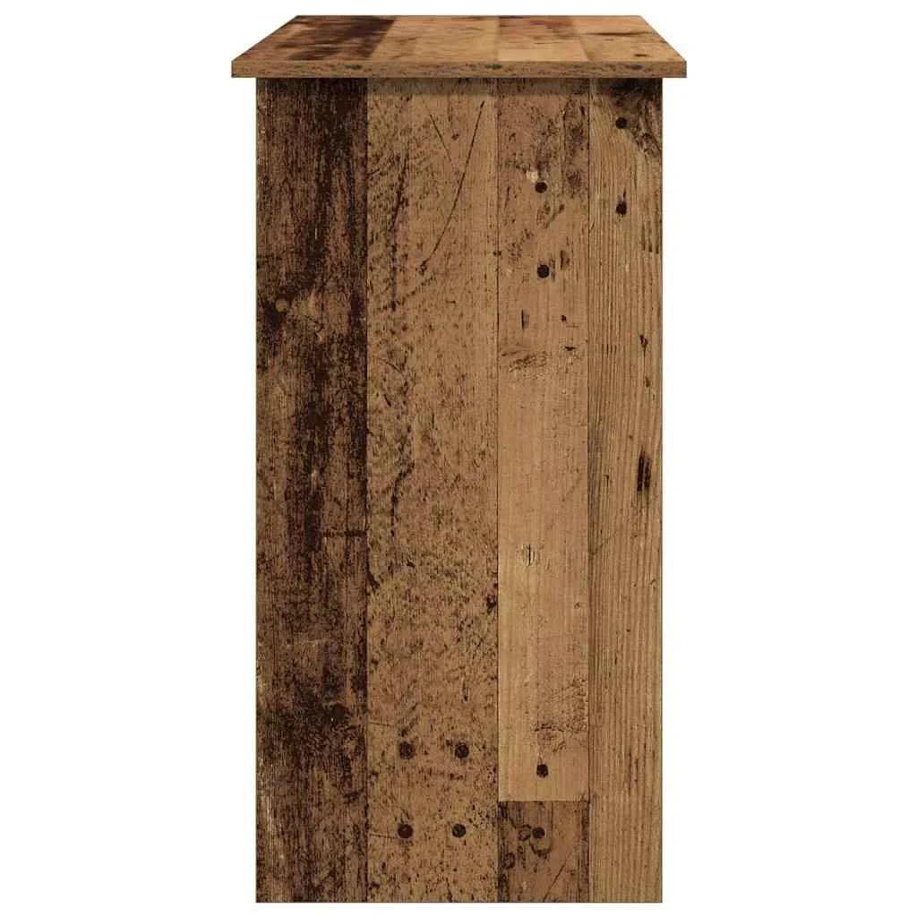 Bureau style 80 x 40 x 75 cm vieux bois bois d'ingénierie – modèle 2 – vue de dos
