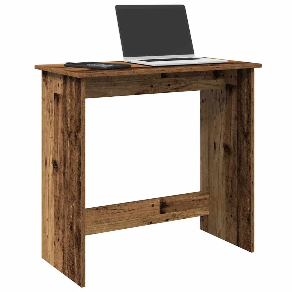 Bureau style 80 x 40 x 75 cm vieux bois bois d'ingénierie – modèle 2 – vue d’ensemble