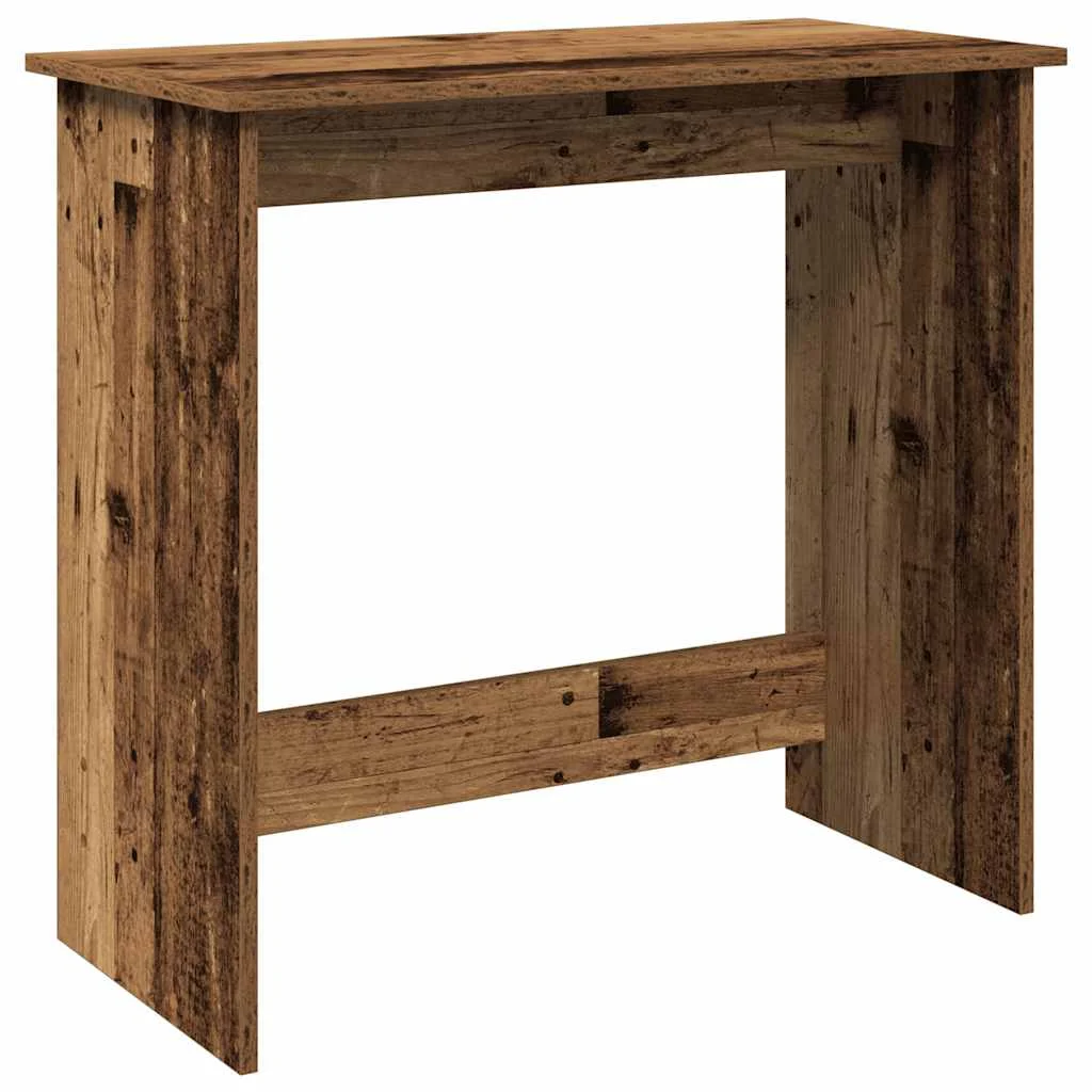 Bureau style 80 x 40 x 75 cm vieux bois bois d'ingénierie – modèle 2 – vue de côté