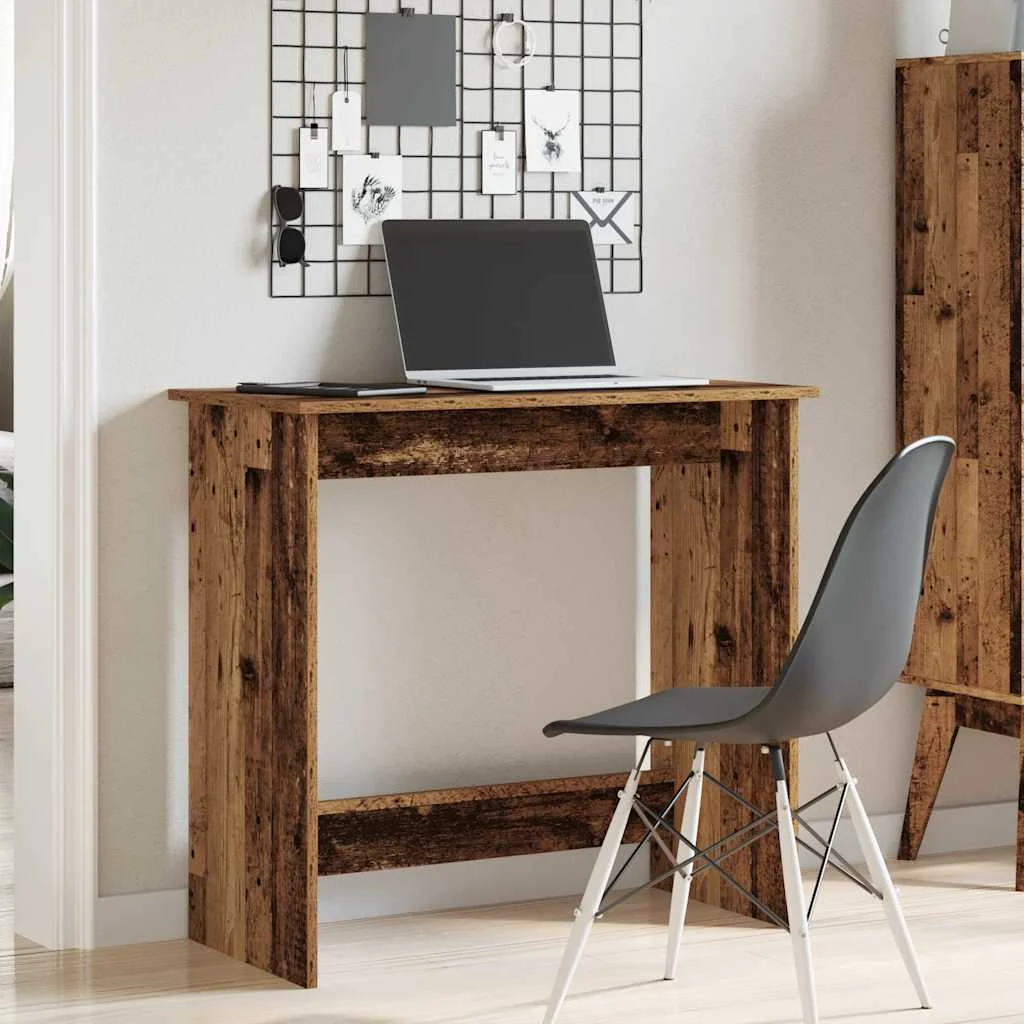 Bureau style 80 x 40 x 75 cm vieux bois bois d'ingénierie – modèle 2 – vue de détail
