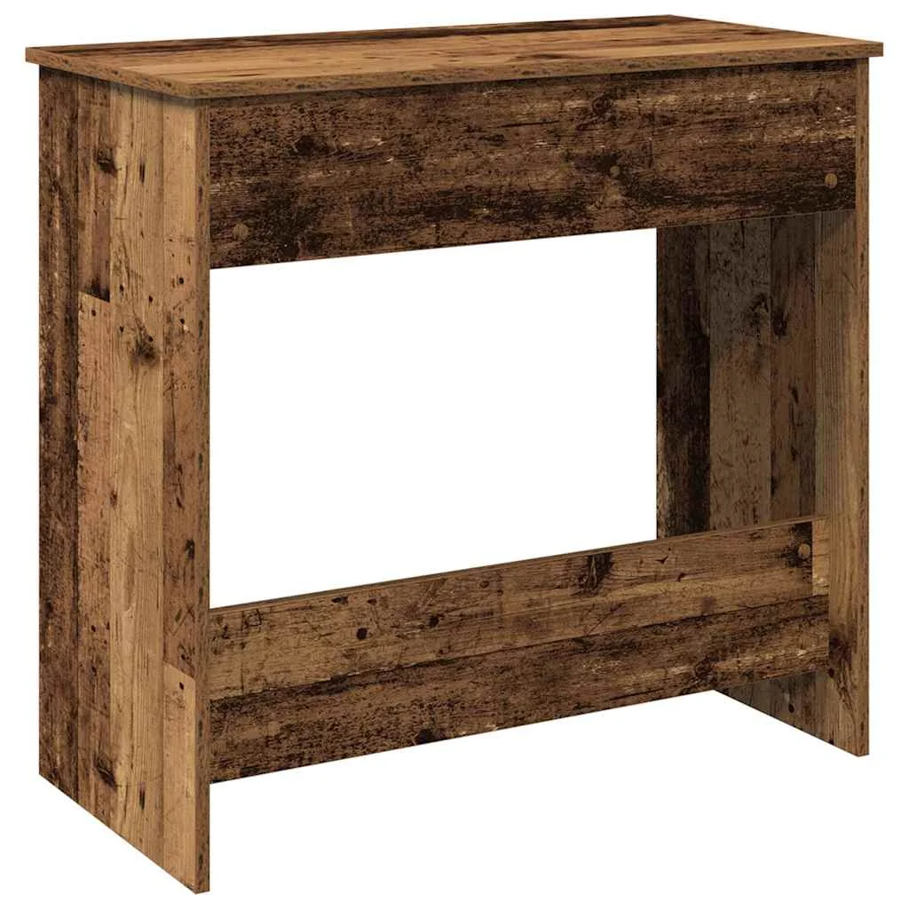 Bureau style 80 x 40 x 75 cm vieux bois bois d'ingénierie – modèle 3 – vue de dos