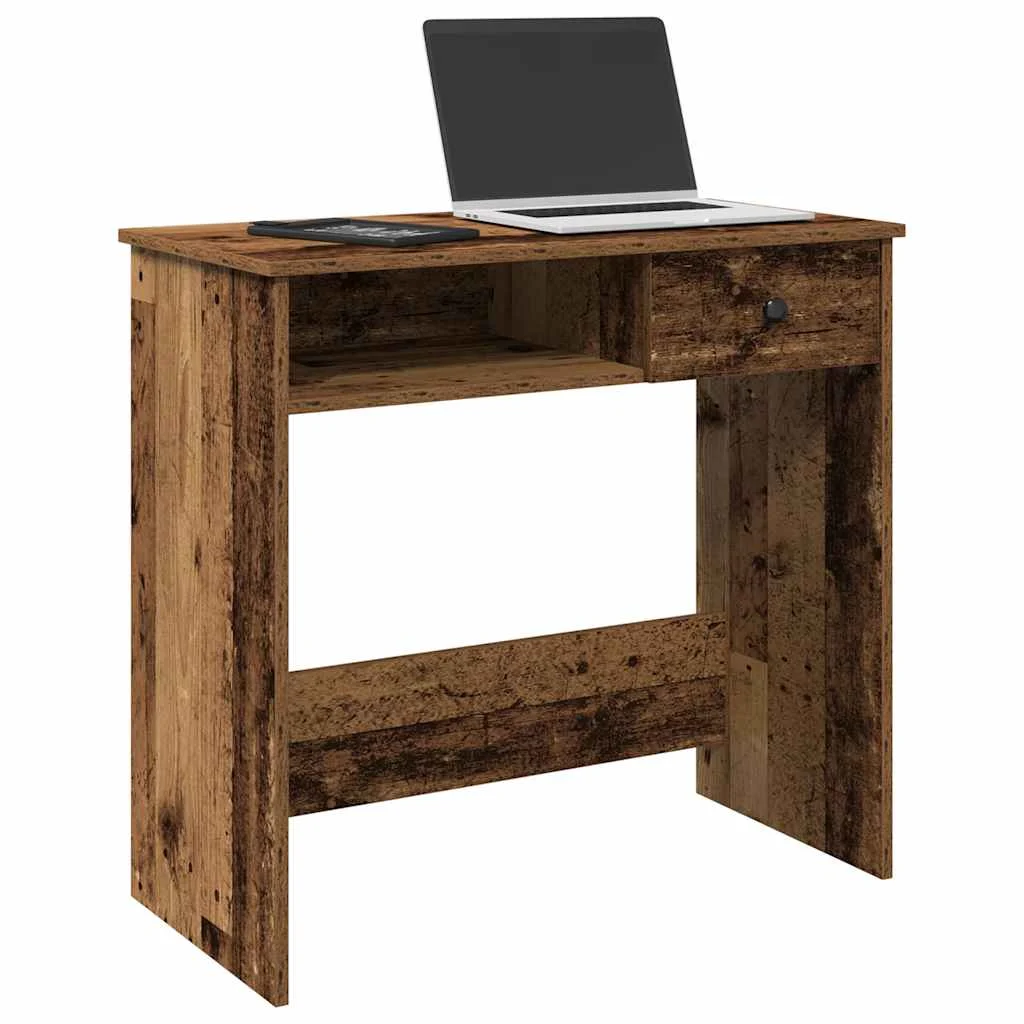 Bureau style 80 x 40 x 75 cm vieux bois bois d'ingénierie – modèle 3 – vue d’ensemble