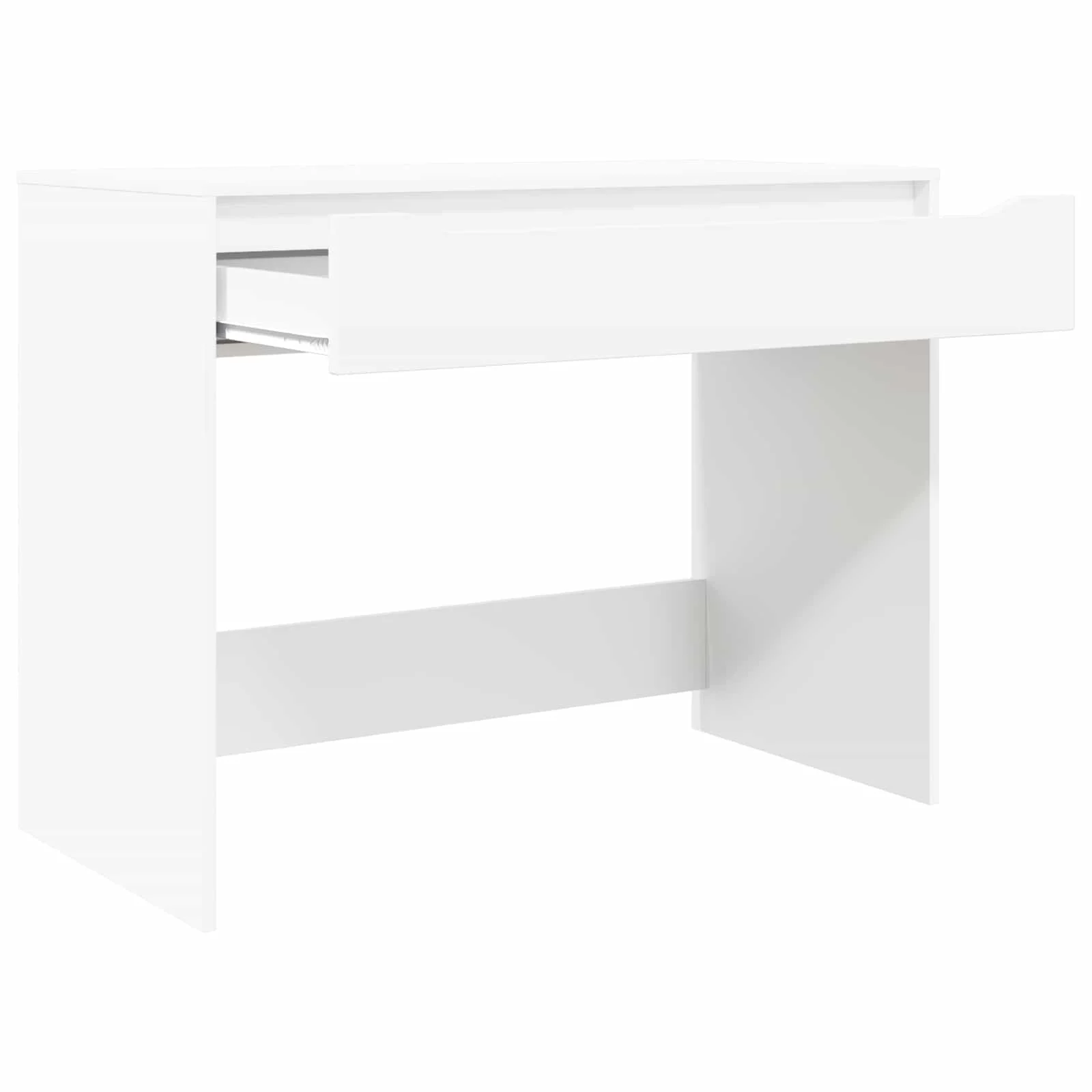 Bureau avec tiroir 100 x 50 x 78 cm blanc – vue de dessus