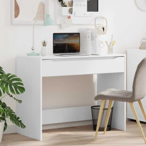 Bureau avec tiroir 100 x 50 x 78 cm blanc – vue d’ensemble