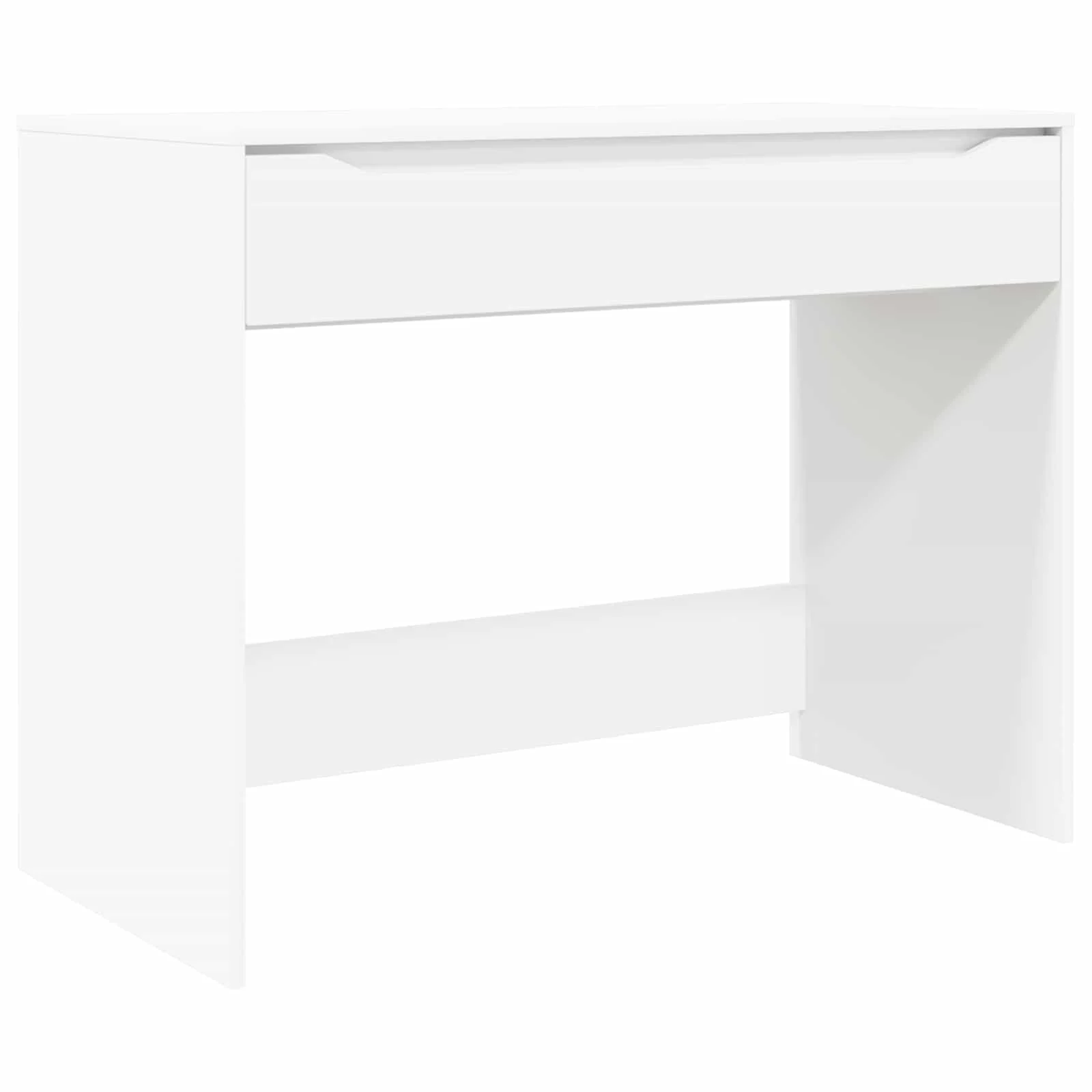 Bureau avec tiroir 100 x 50 x 78 cm blanc – vue de côté