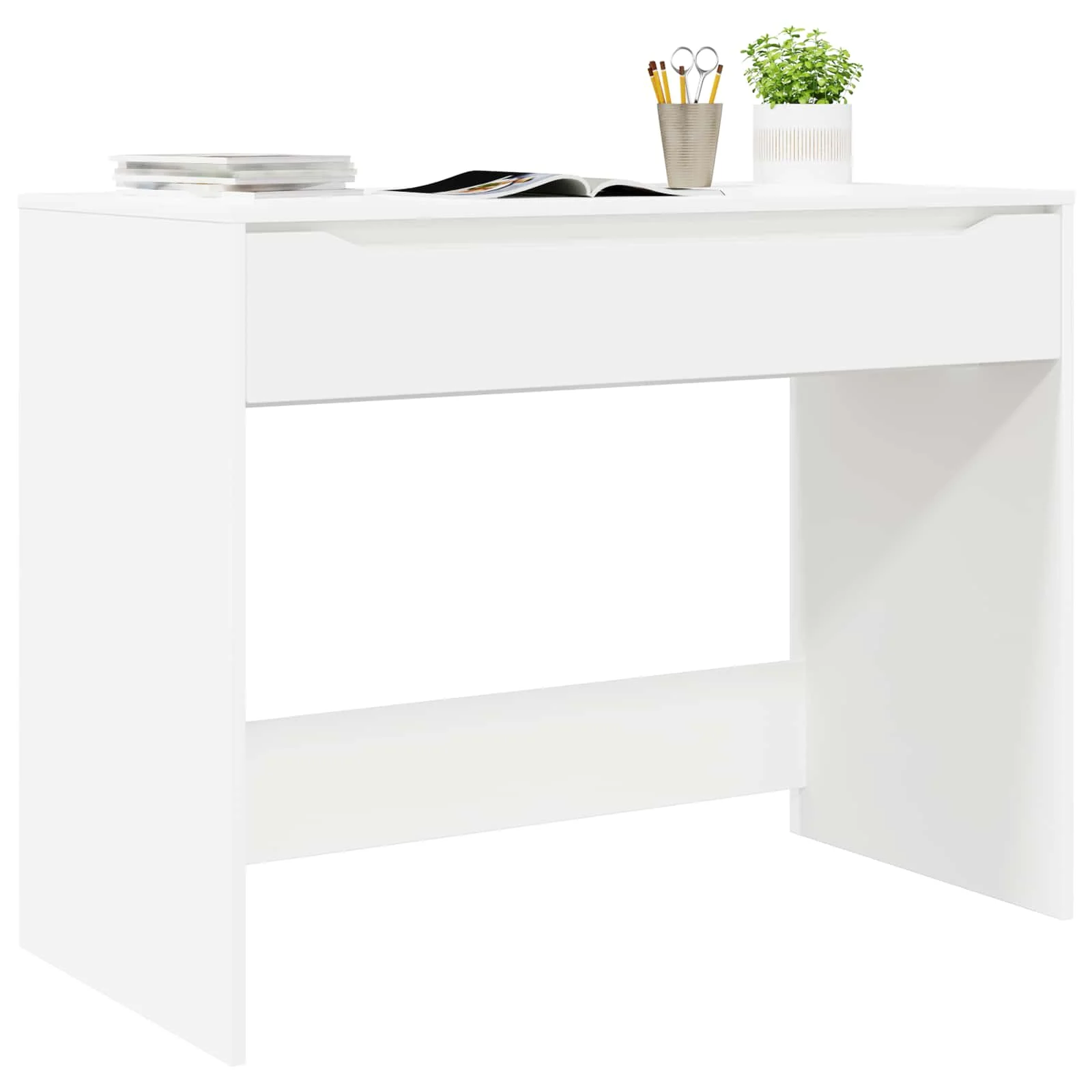 Bureau avec tiroir 100 x 50 x 78 cm blanc – vue de détail