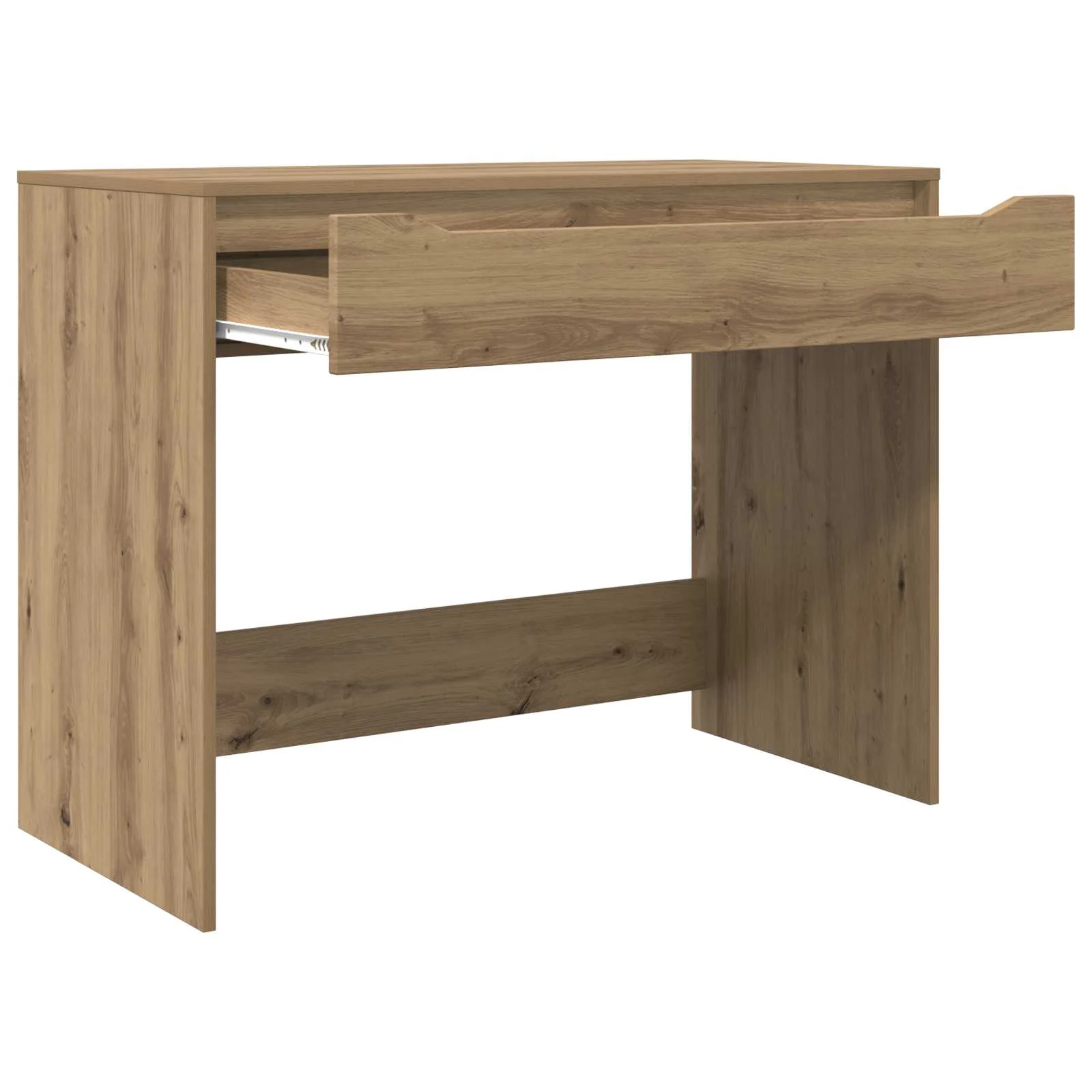 Bureau avec tiroir 100 x 50 x 78 cm chêne artisanal – vue de dessus