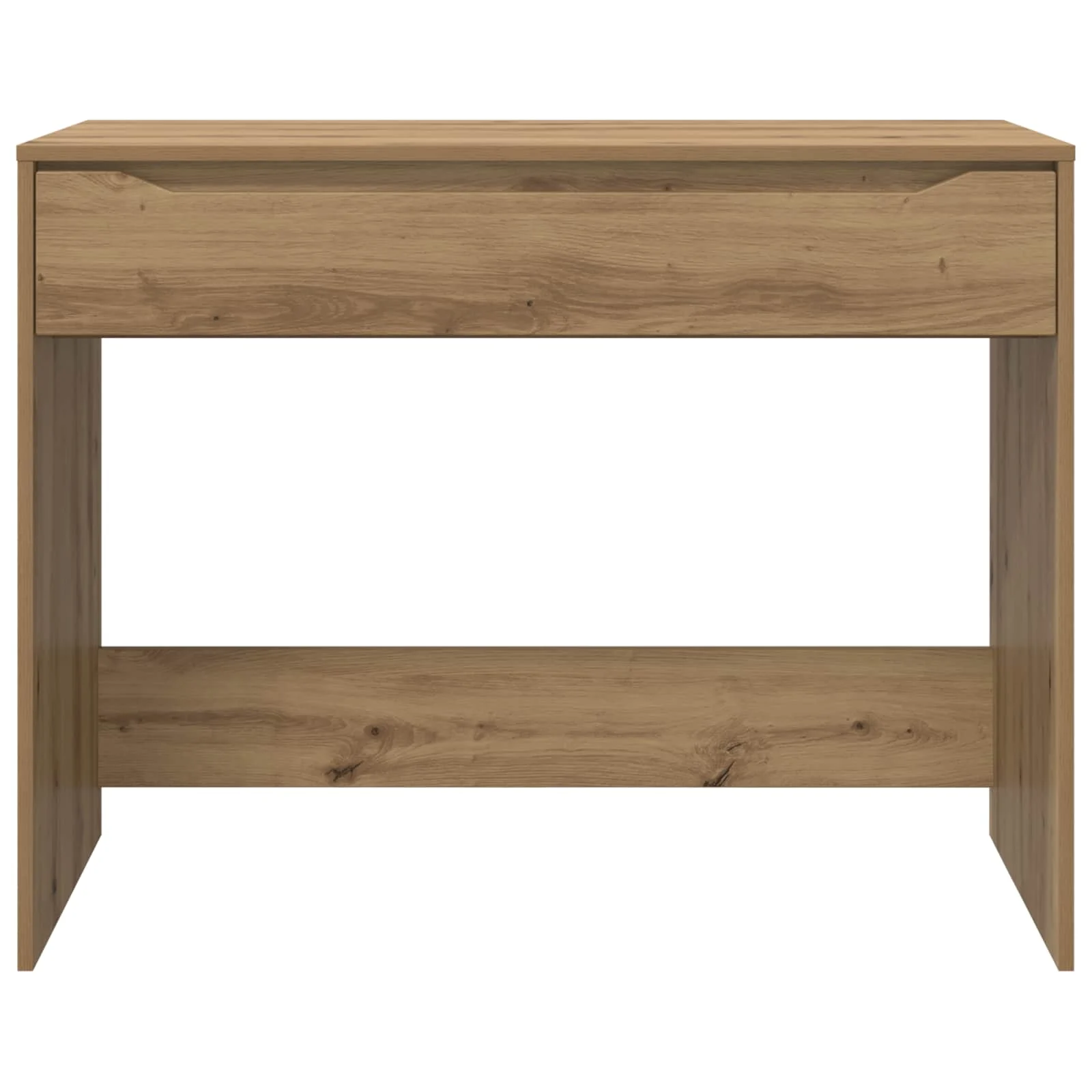 Bureau avec tiroir 100 x 50 x 78 cm chêne artisanal – vue de dos