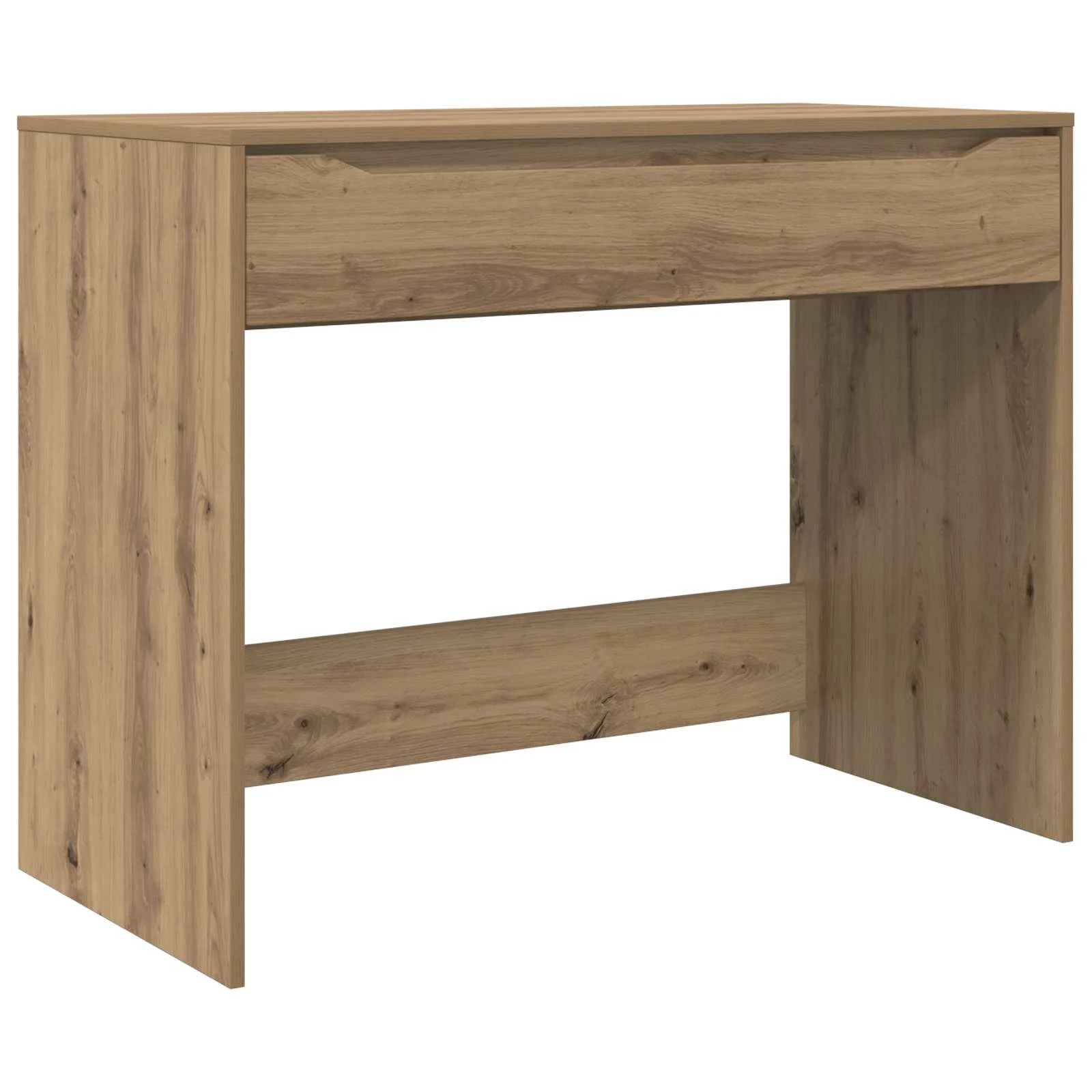 Bureau avec tiroir 100 x 50 x 78 cm chêne artisanal – vue de côté