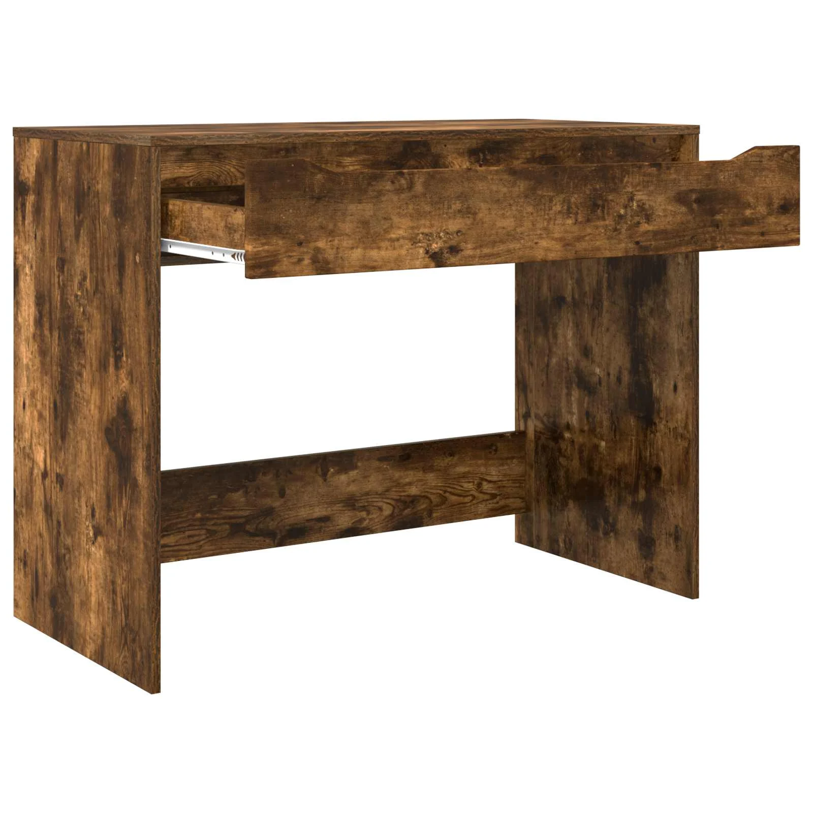 Bureau avec tiroir 100 x 50 x 78 cm chêne fumé – vue de dessus
