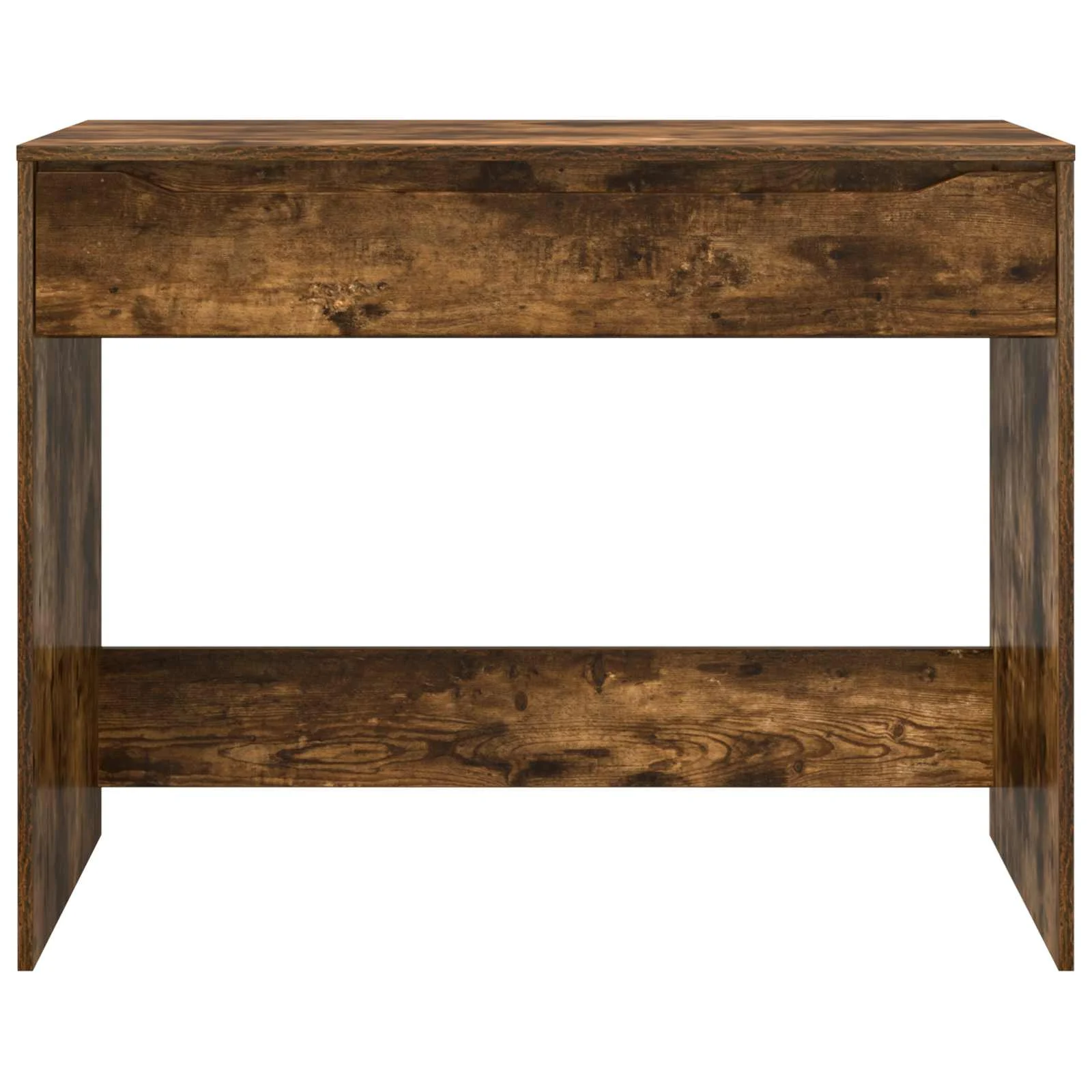 Bureau avec tiroir 100 x 50 x 78 cm chêne fumé – vue de dos