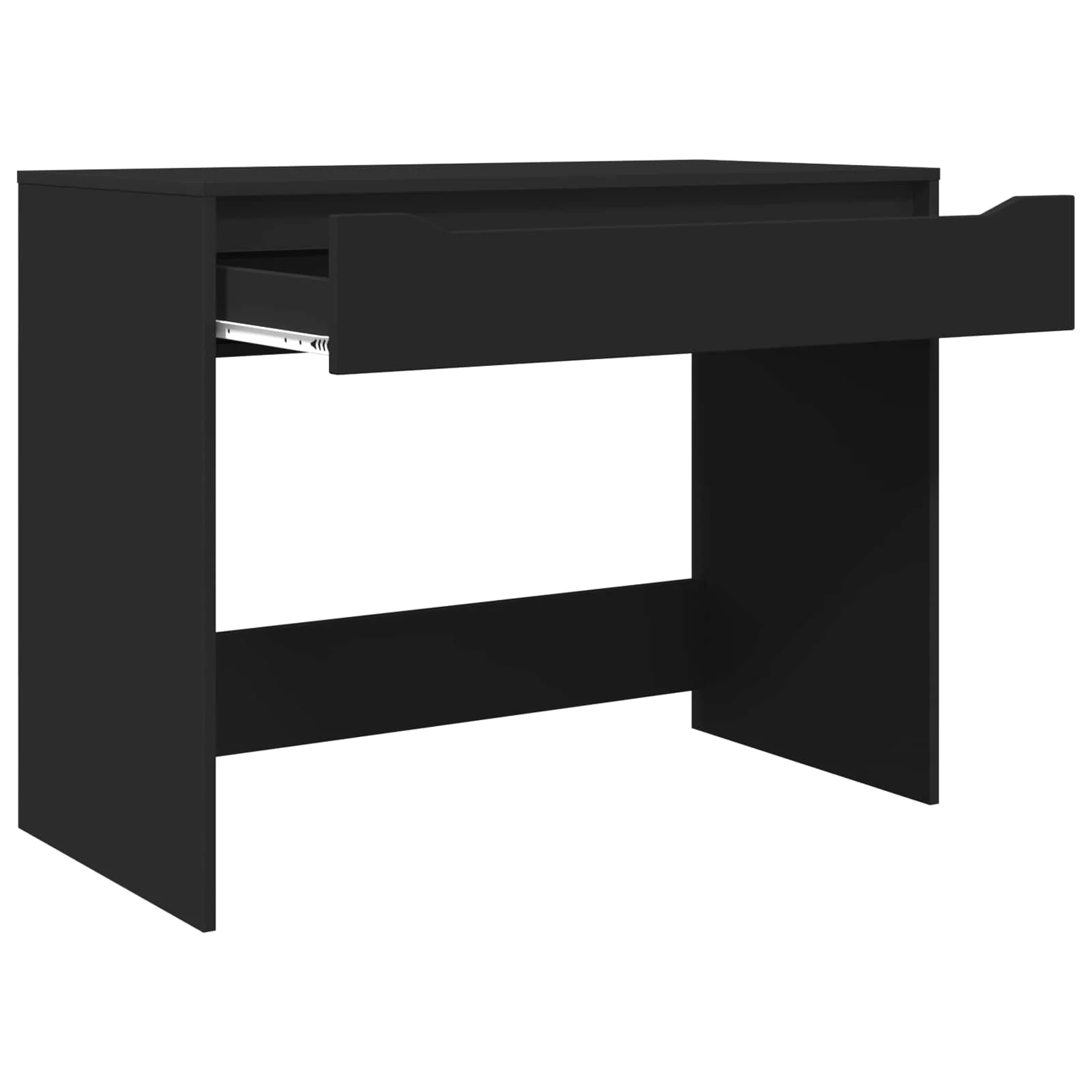 Bureau avec tiroir 100 x 50 x 78 cm noir – vue de dessus