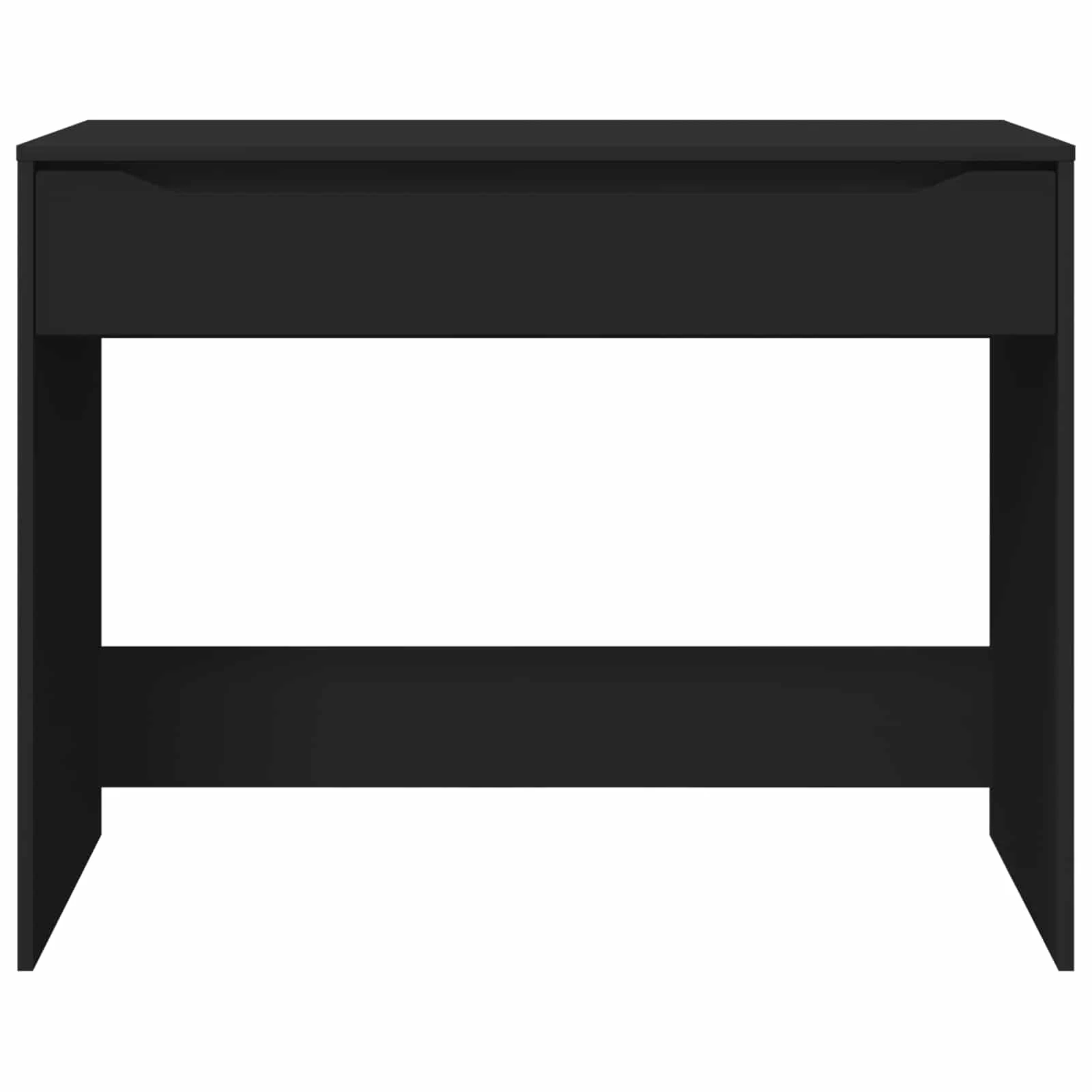 Bureau avec tiroir 100 x 50 x 78 cm noir – vue de dos
