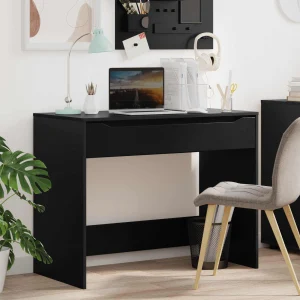Bureau avec tiroir 100 x 50 x 78 cm noir – vue d’ensemble