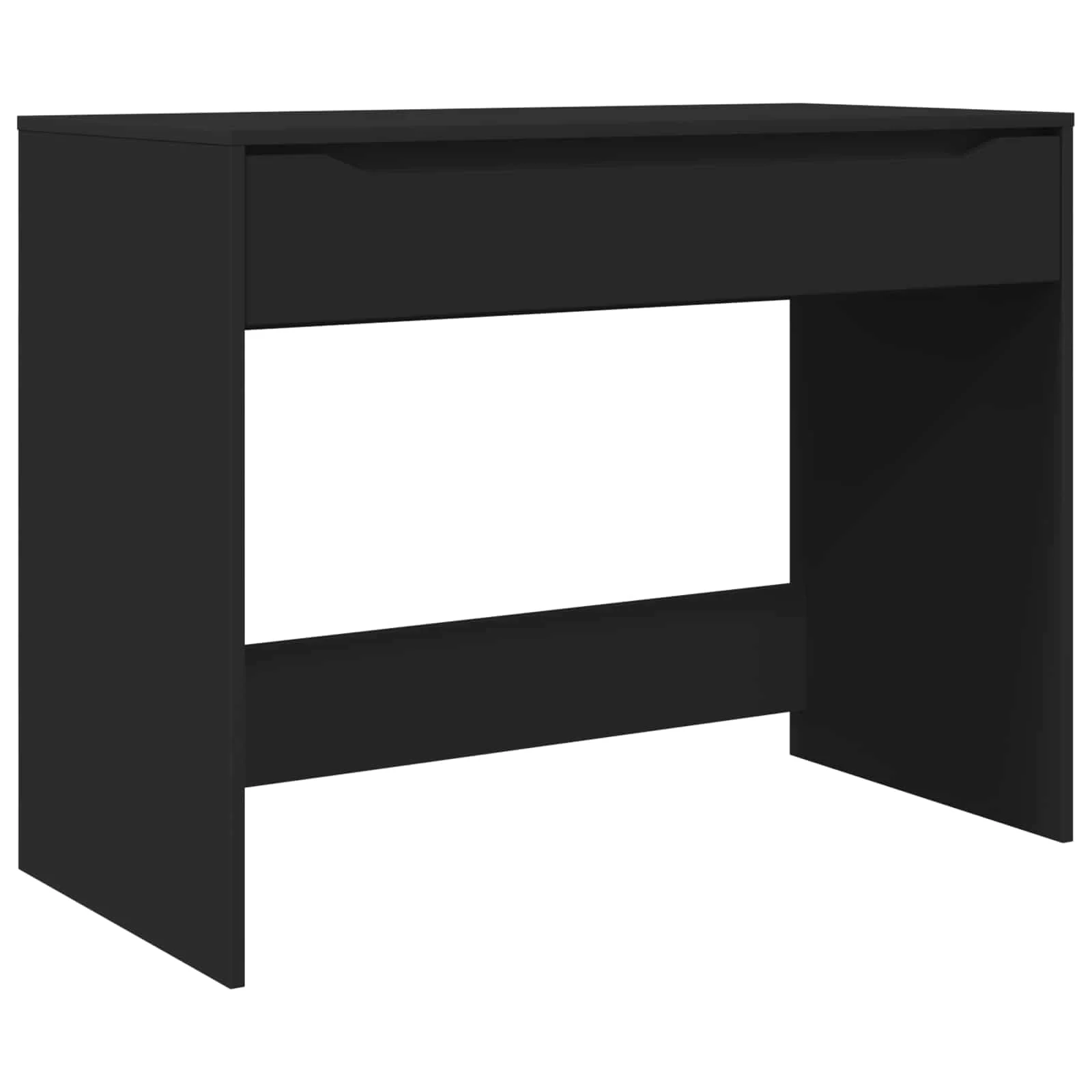 Bureau avec tiroir 100 x 50 x 78 cm noir – vue de côté