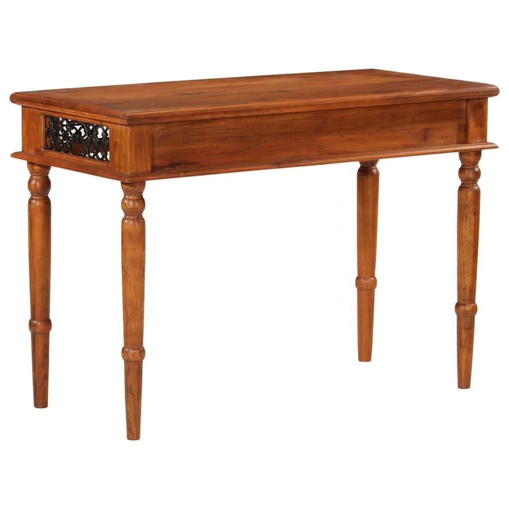 Bureau avec tiroir 110 x 50 x 76 cm brun bois massif d'acacia – vue de dos