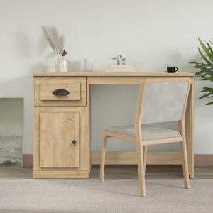 Bureau avec tiroir 115 x 50 x 75 cm chêne sonoma bois d'ingénierie – vue d’ensemble