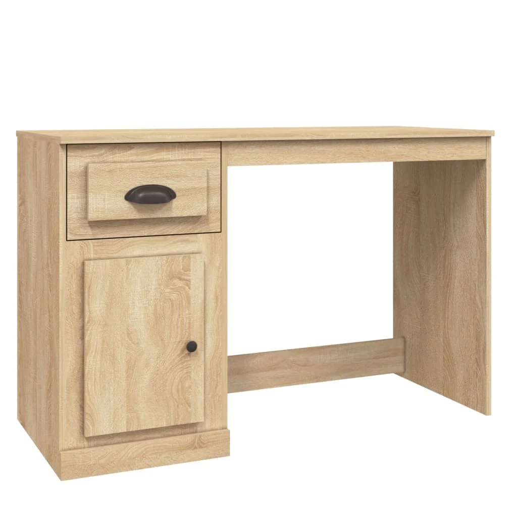 Bureau avec tiroir 115 x 50 x 75 cm chêne sonoma bois d'ingénierie – vue de côté