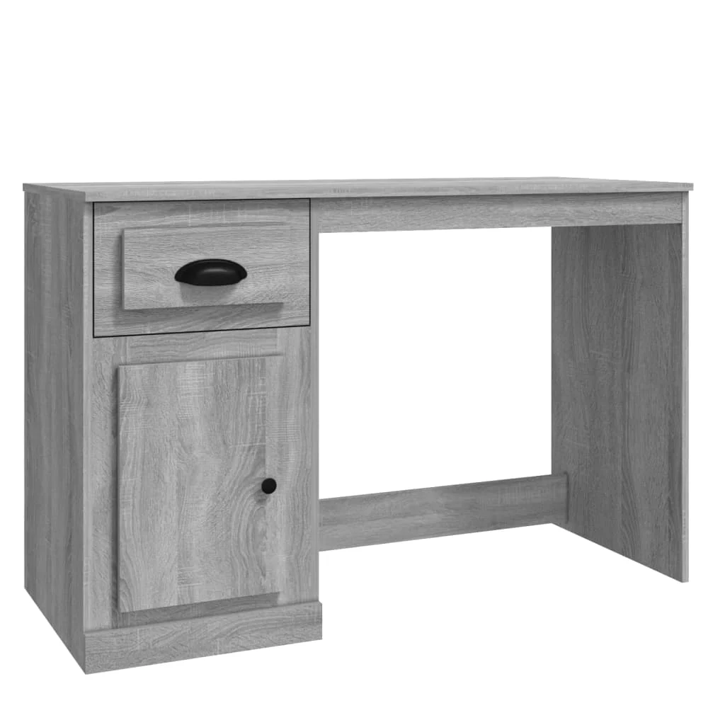 Bureau avec tiroir 115 x 50 x 75 cm sonoma gris bois d'ingénierie – vue de côté