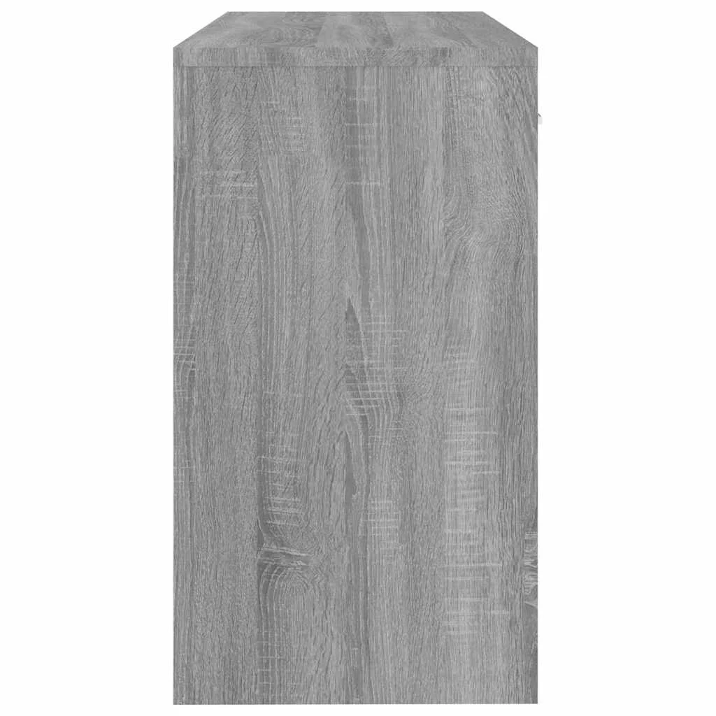 Bureau avec tiroir et armoire 100 x 40 x 73 cm sonoma gris bois d'ingénierie – vue de dos