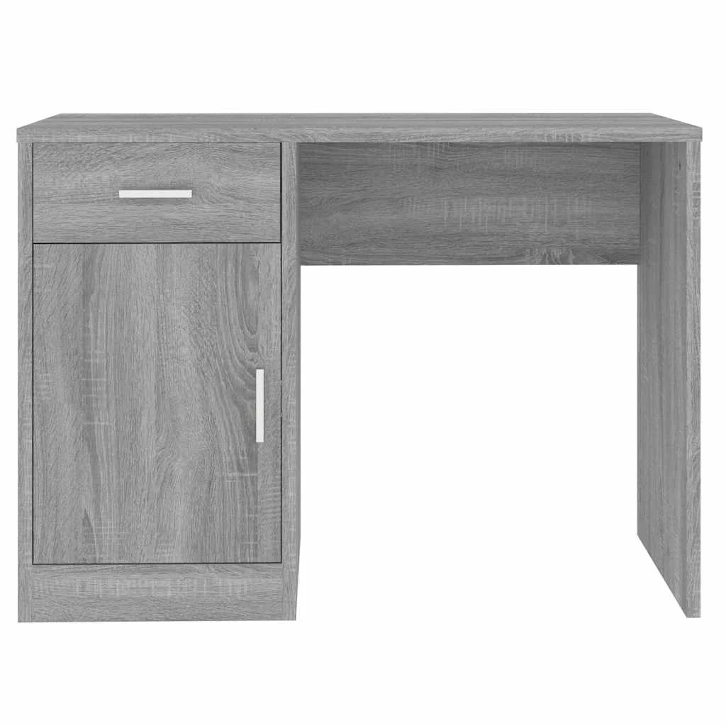 Bureau avec tiroir et armoire 100 x 40 x 73 cm sonoma gris bois d'ingénierie – vue en situation