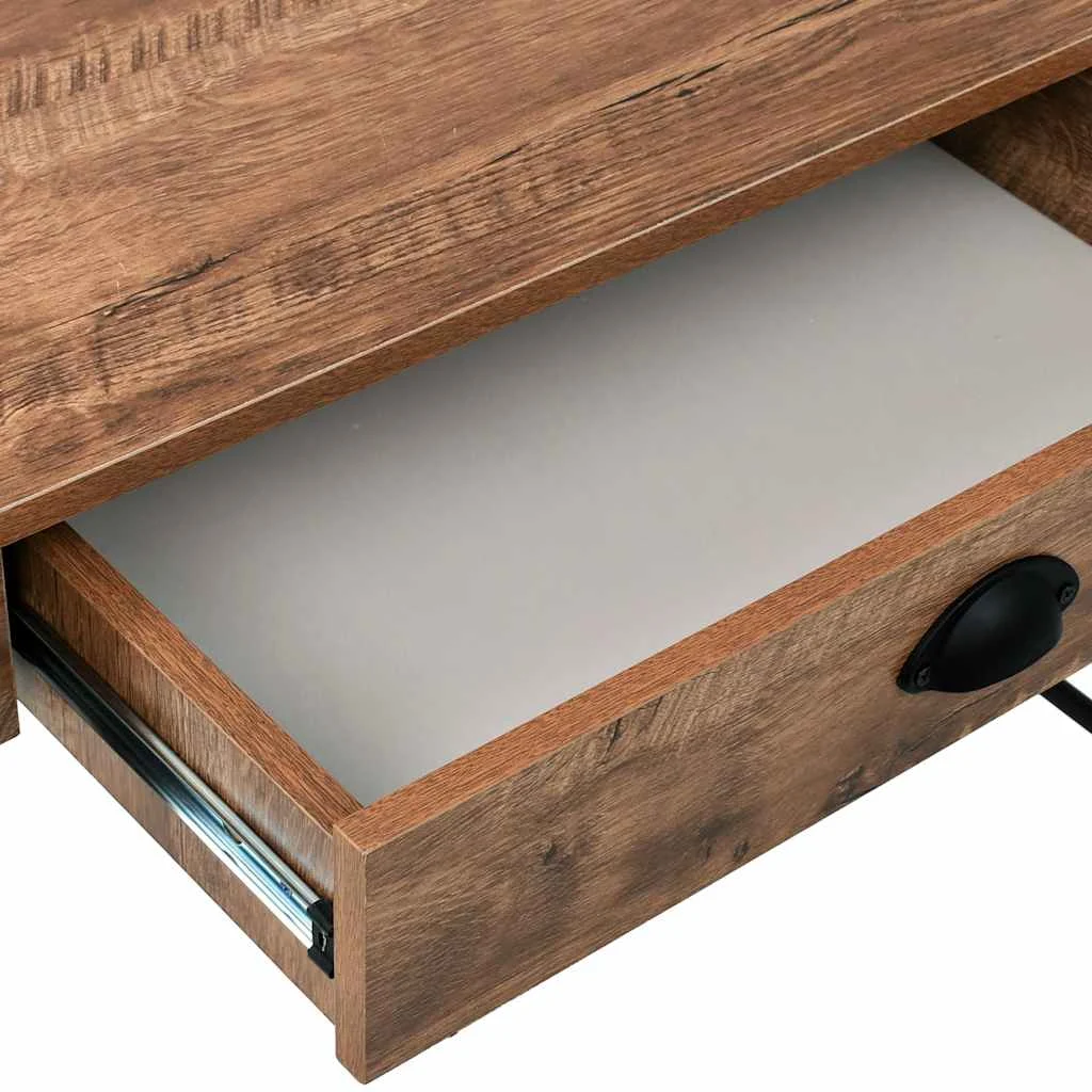 Bureau avec tiroir Couleur 110 x 55 x 75 cm brun mdf – vue de dessus