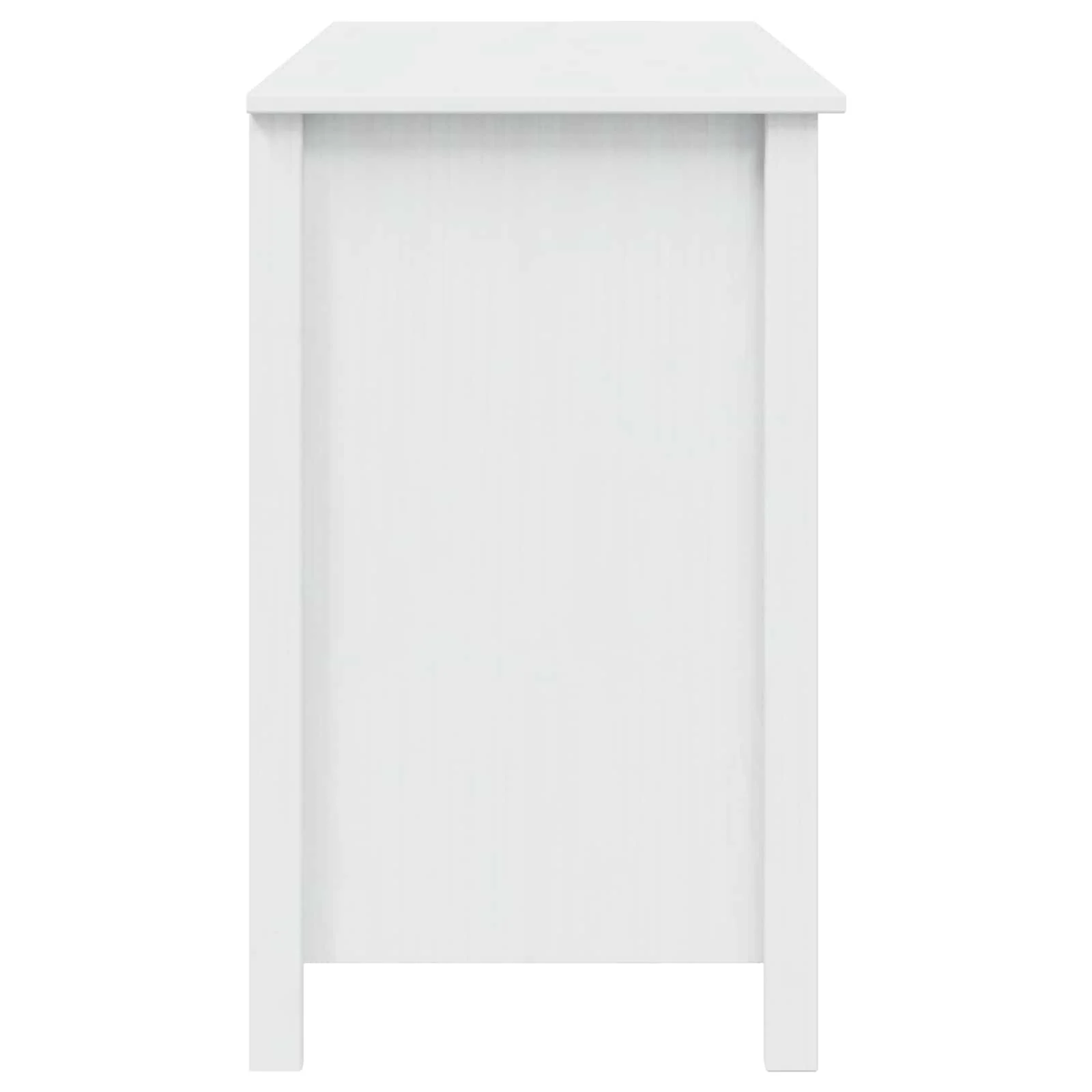 Bureau avec tiroirs 100 x 45 x 74 cm blanc bois massif de pin – vue de dos