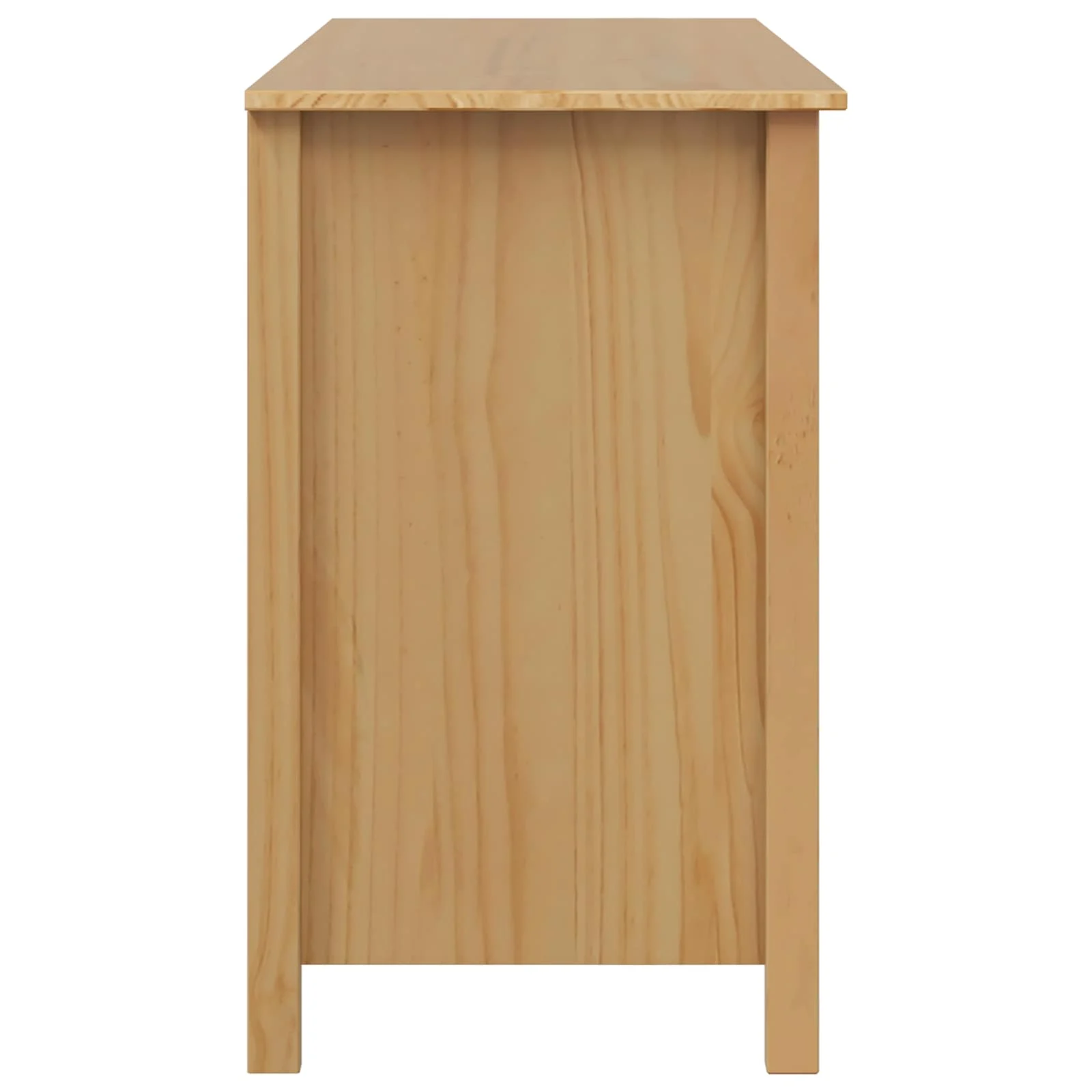 Bureau avec tiroirs 100 x 45 x 74 cm marron miel bois massif de pin – vue de dos