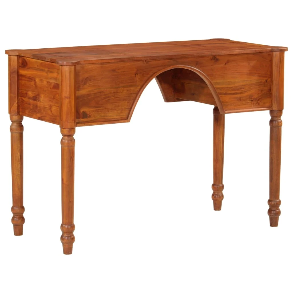 Bureau avec tiroirs 110 x 50 x 76 cm brun bois massif d'acacia – vue de dos