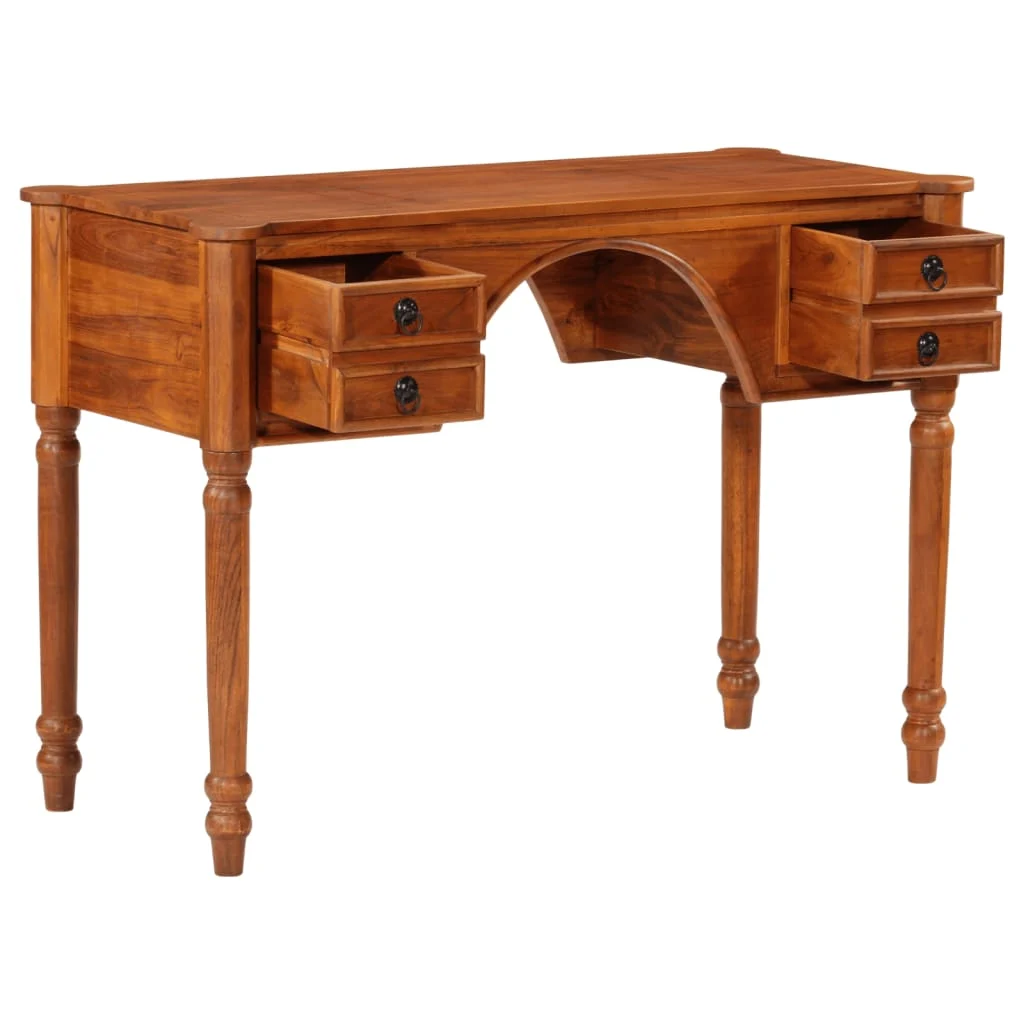 Bureau avec tiroirs 110 x 50 x 76 cm brun bois massif d'acacia – vue de côté
