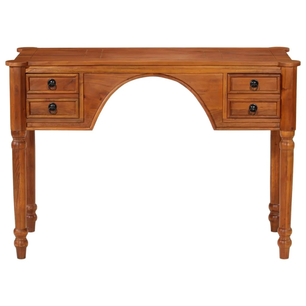 Bureau avec tiroirs 110 x 50 x 76 cm brun bois massif d'acacia – vue de détail