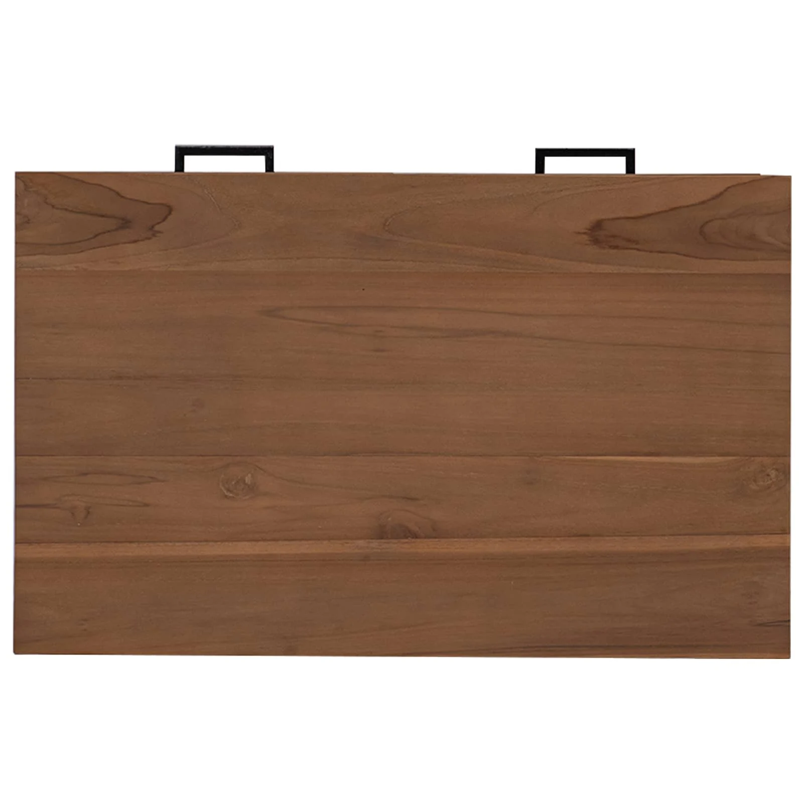 Bureau avec tiroirs 80 x 50 x 75 cm brun bois massif de teck – vue de dos