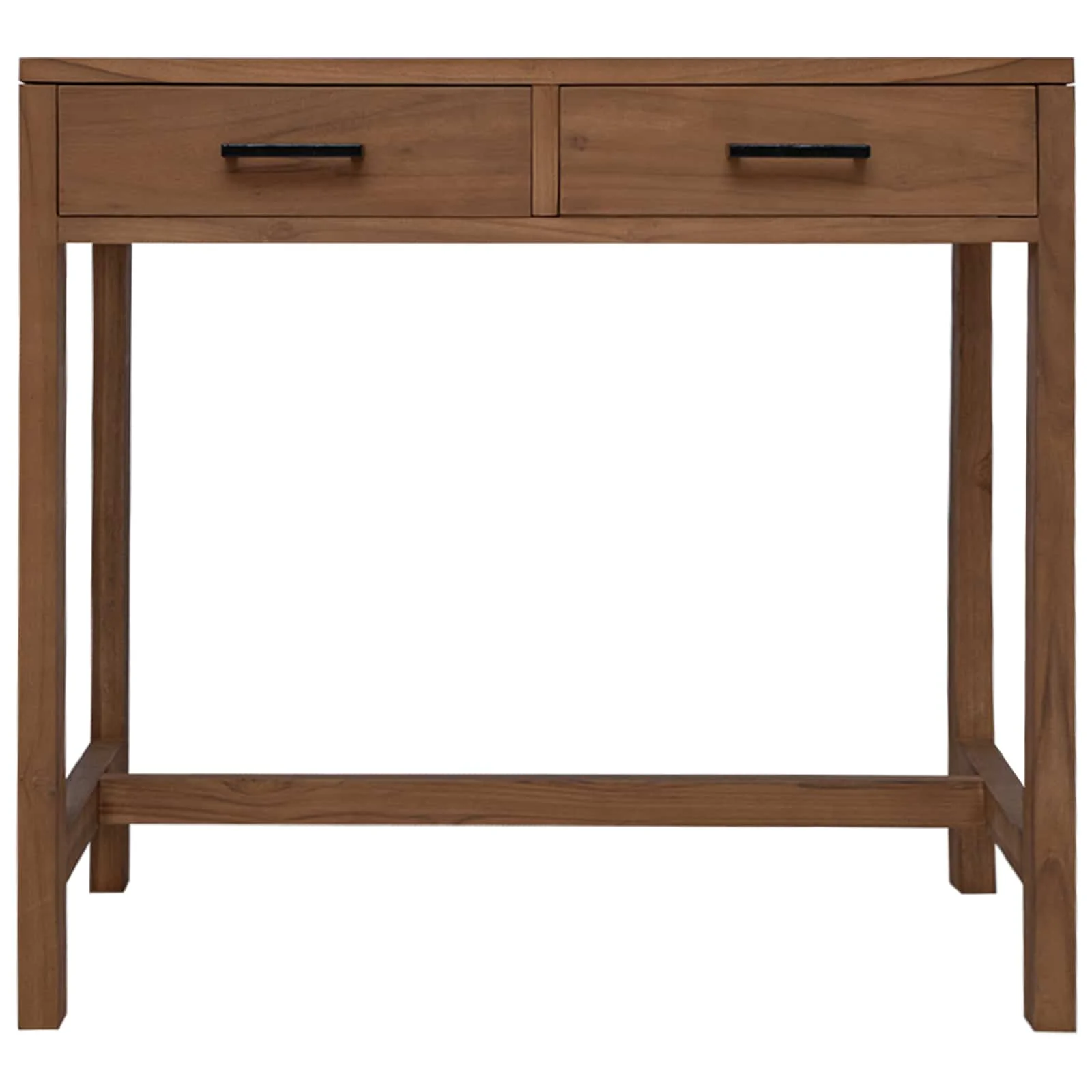Bureau avec tiroirs 80 x 50 x 75 cm brun bois massif de teck – vue de détail