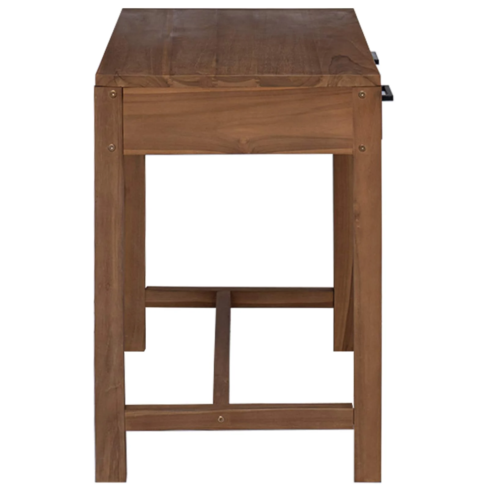 Bureau avec tiroirs 80 x 50 x 75 cm brun bois massif de teck – vue en situation