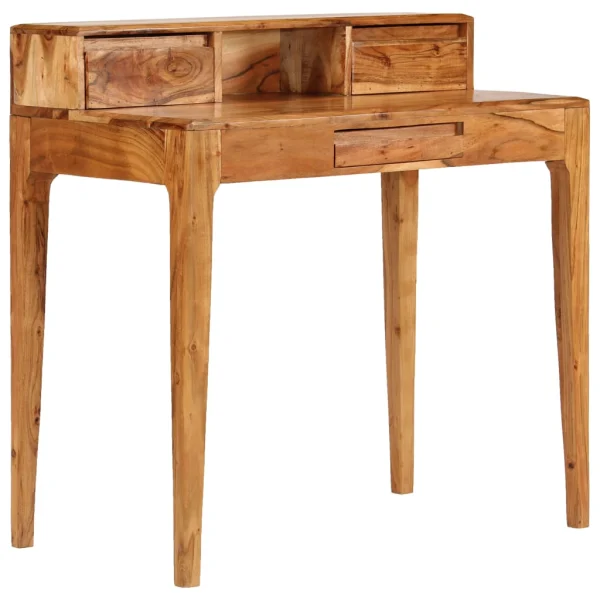 Bureau avec tiroirs 88 x 50 x 90 cm brun bois massif – vue d’ensemble