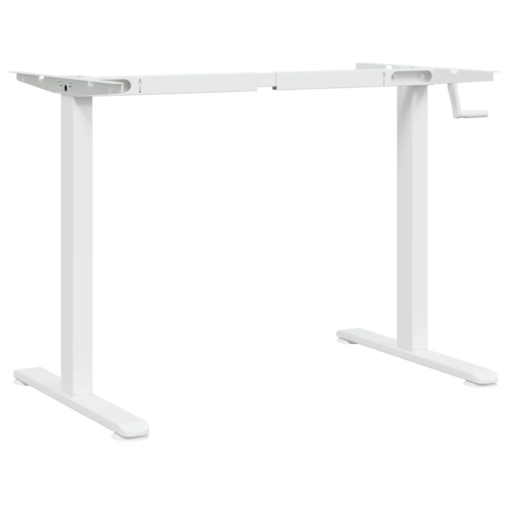 Cadre de bureau debout 135 x 60 x 70 cm blanc acier – vue de dessus